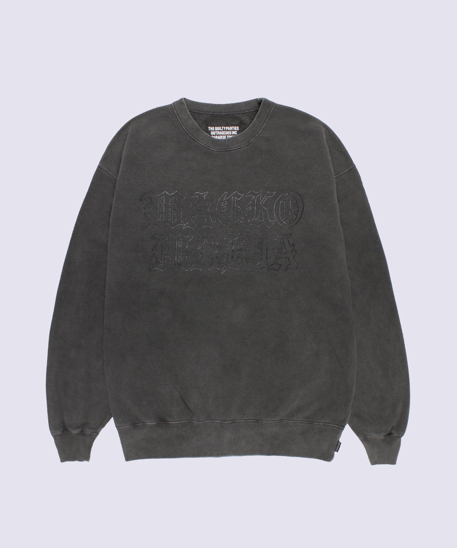 WASHED MIDDLE WEIGHT CREW NECK SWEAT SHIRT