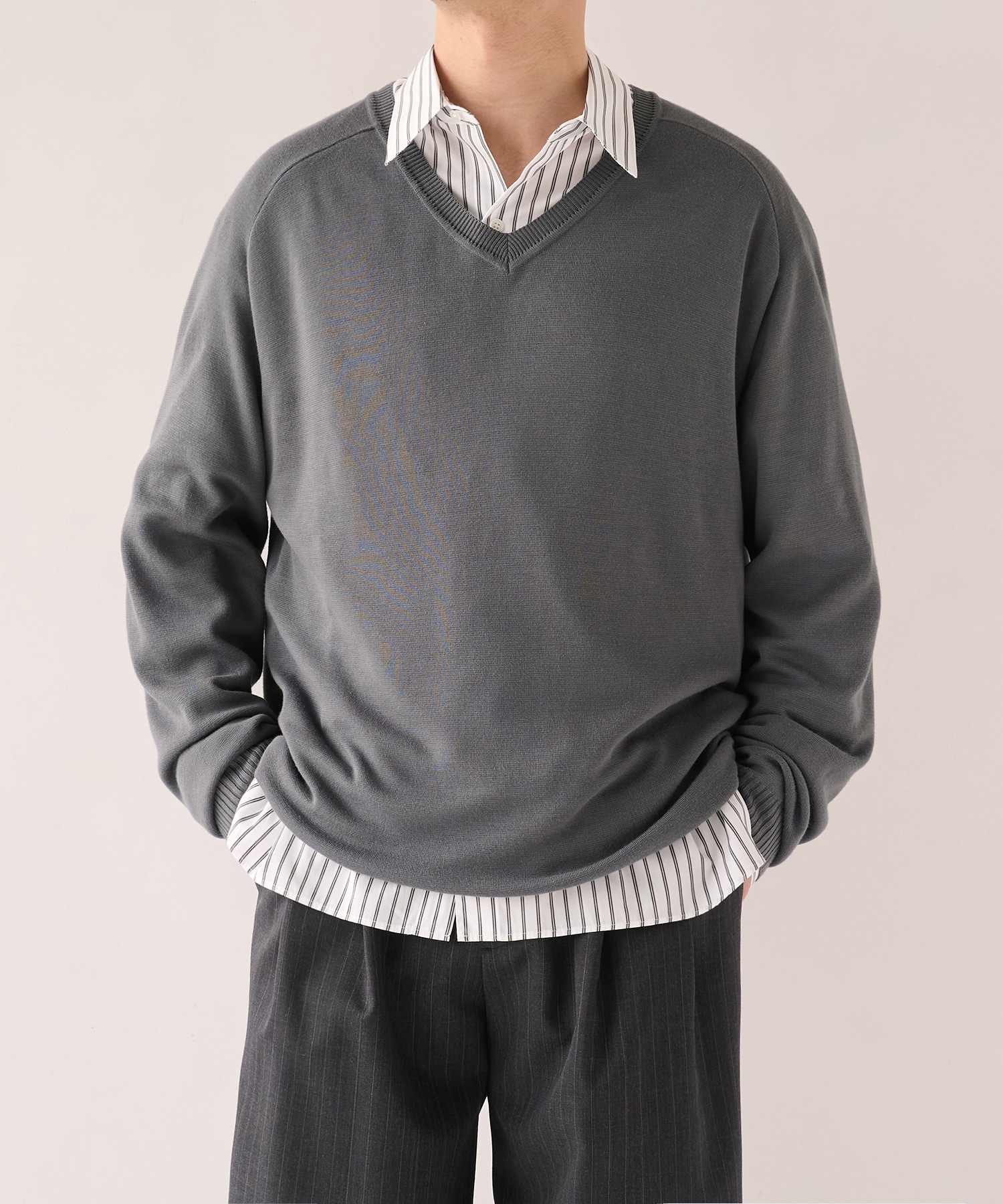 Smooth Silky V neck Knit