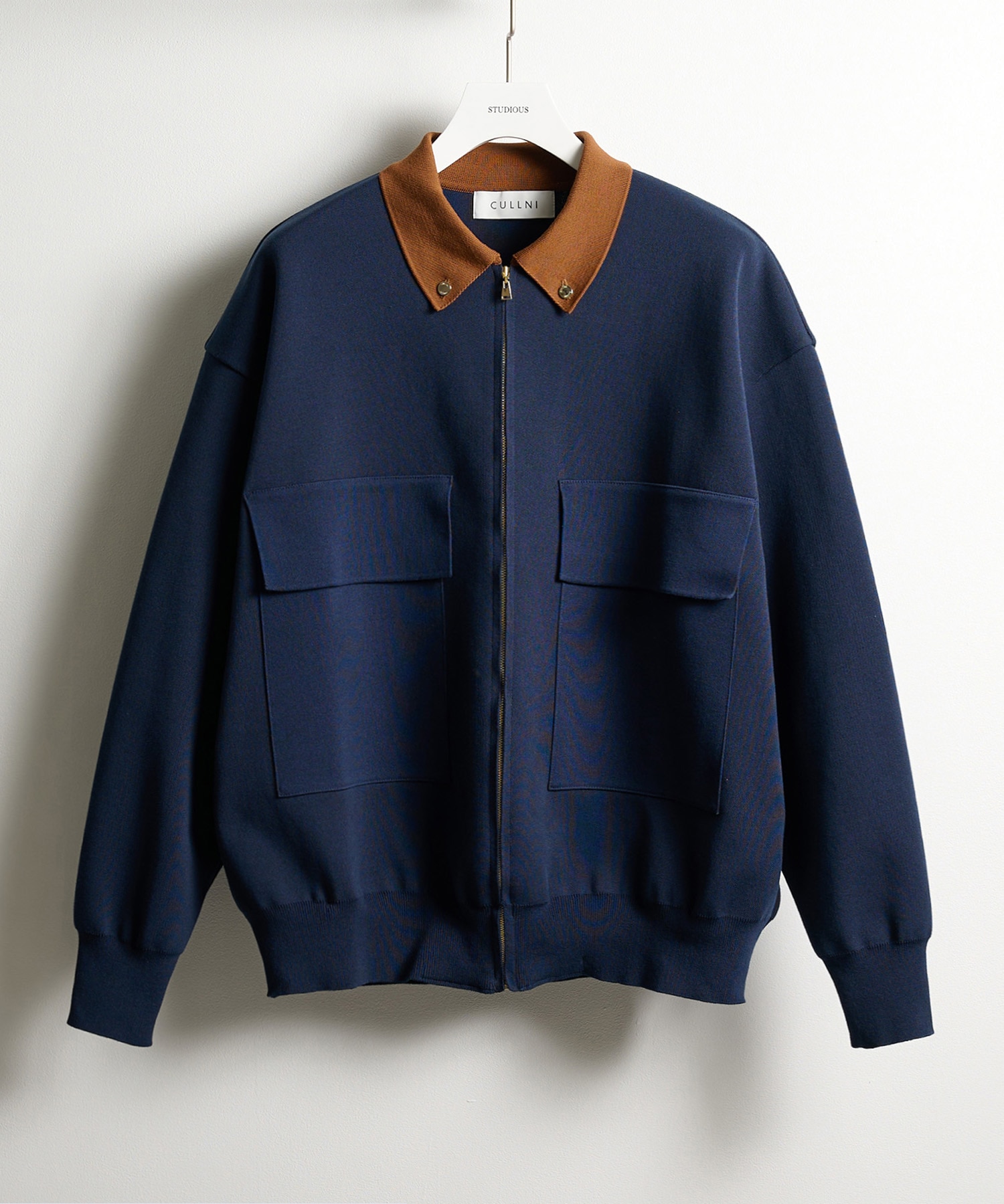 別注 BIG POCKET ZIP UP KNIT JACKET
