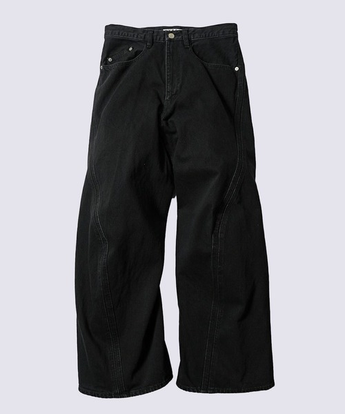 3D TWISTED WIDE LEG JEANS