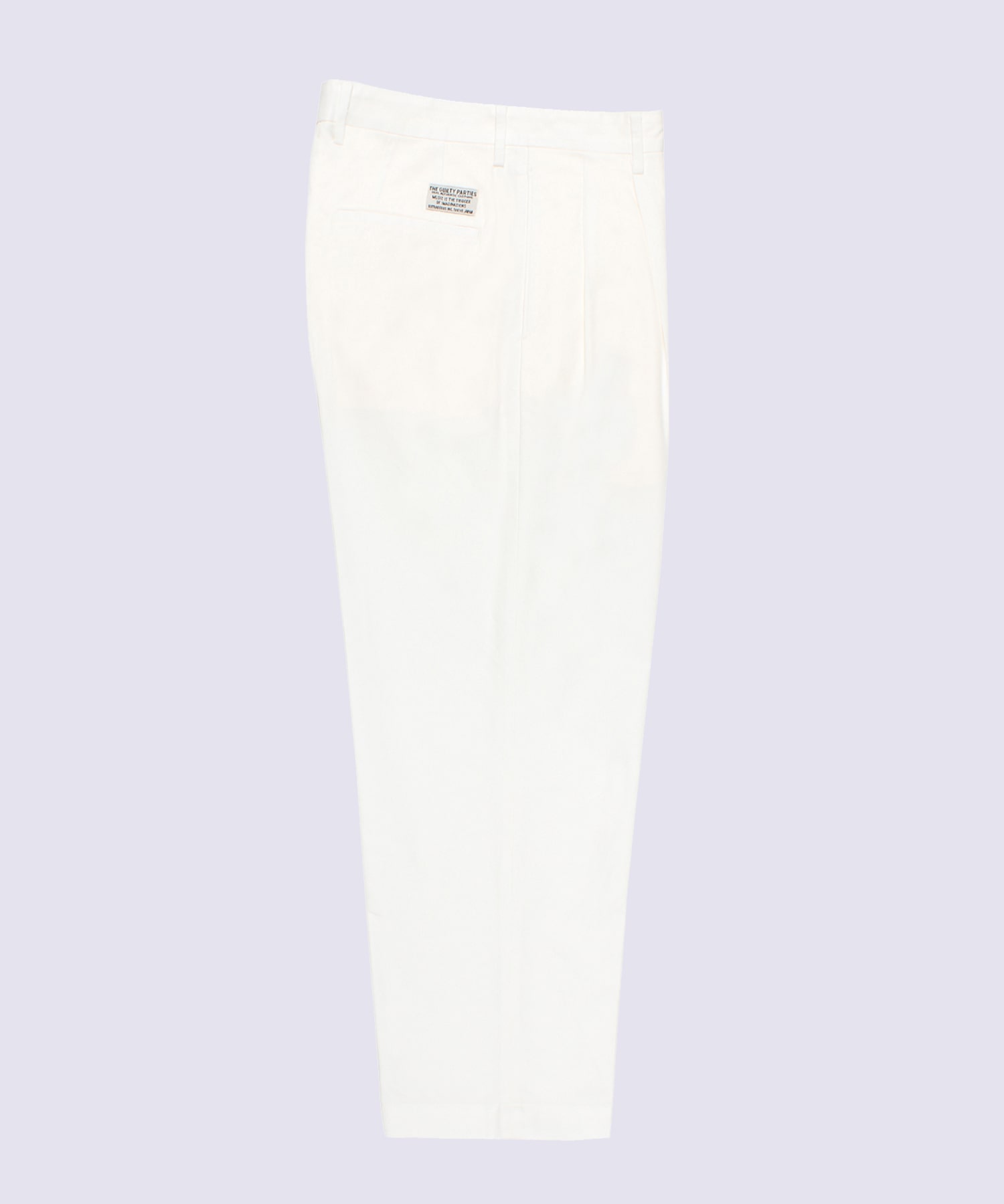 DOUBLE PLEATED CHINO TROUSERS