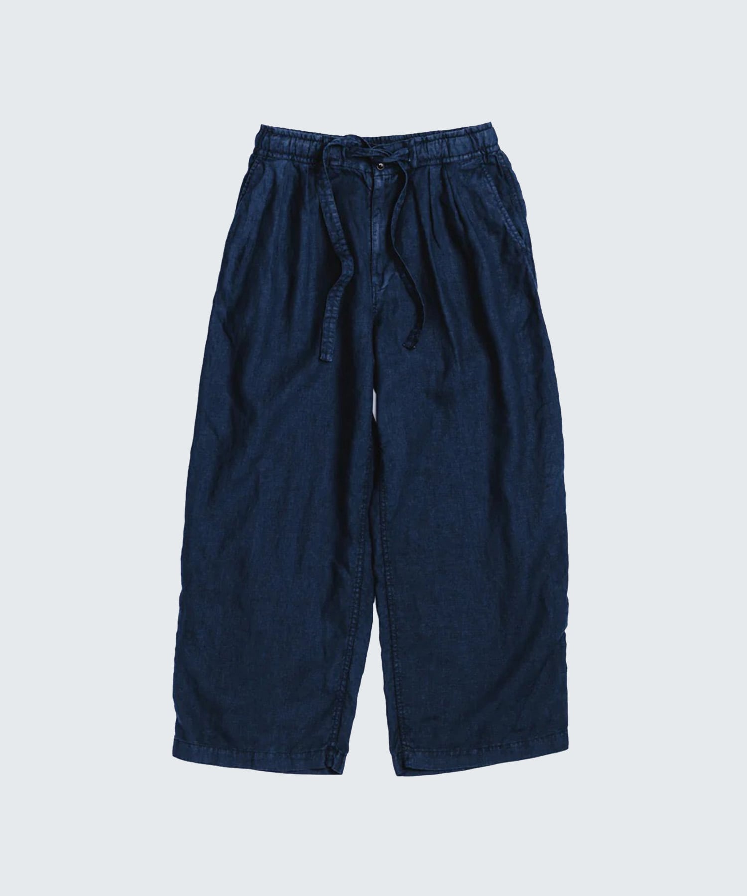 SULFUR DYED LINEN WIDE EASY PANTS