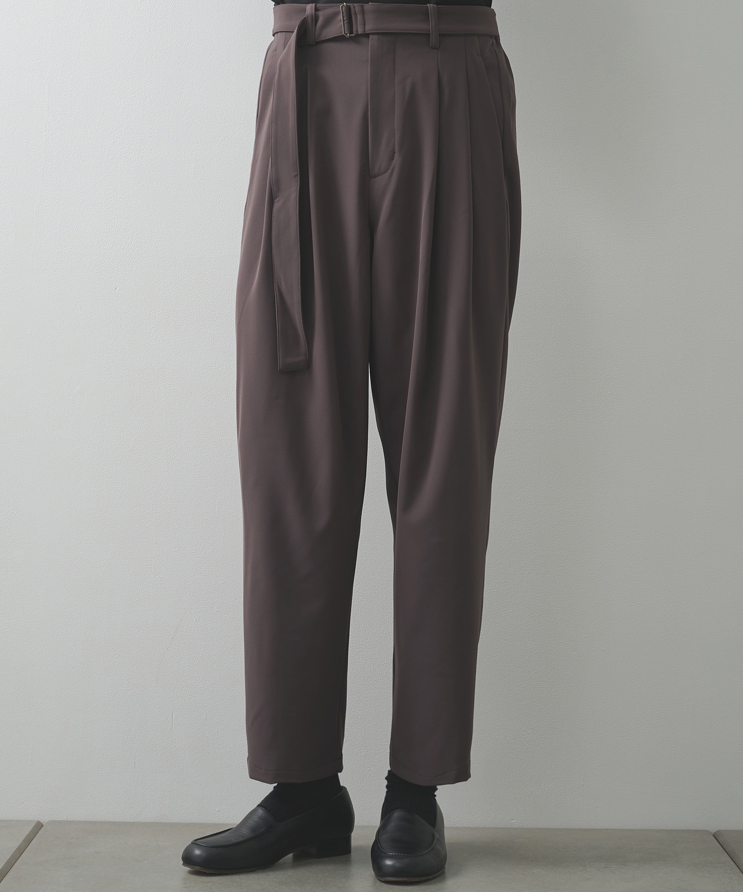別注 BELTED WIDE TAPERD TROUSERS