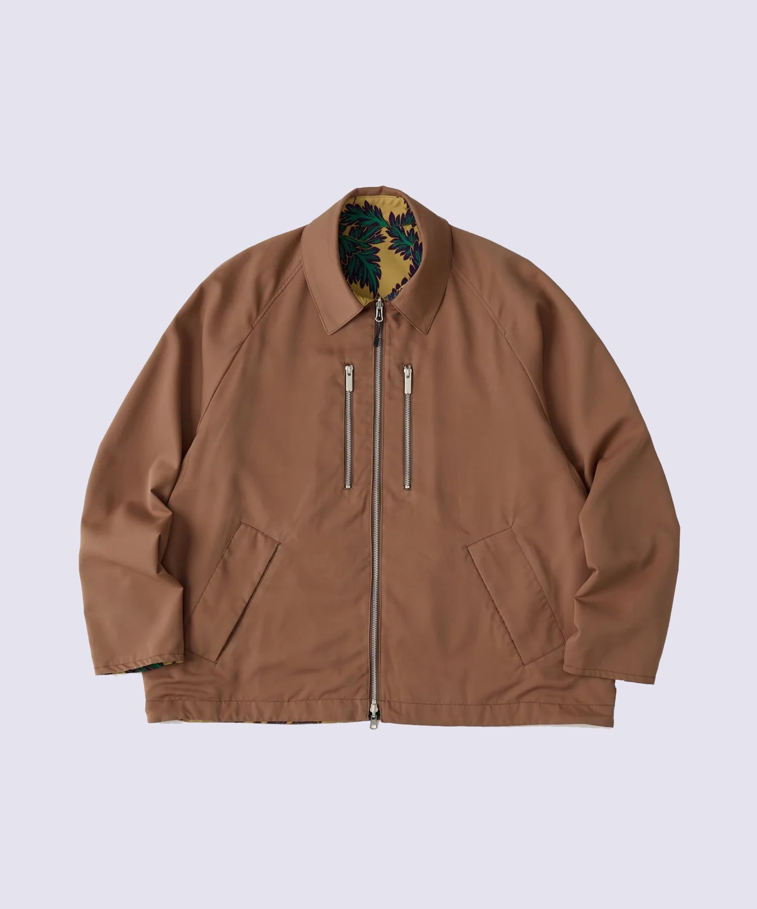 BOTANICAL PATTERN REVERSIBLE BLOUSON