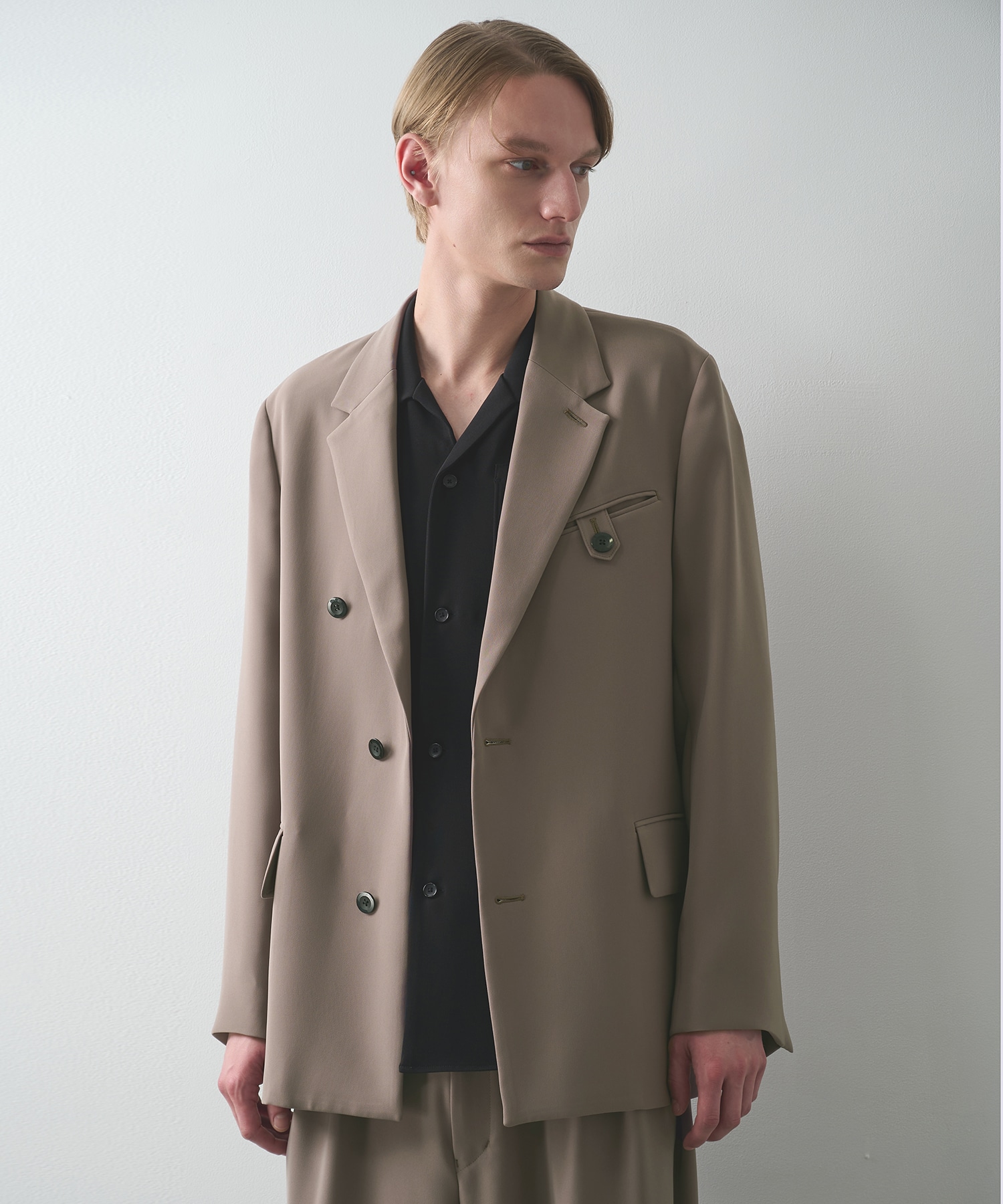 Dry Double Cloth Slant Belt Tailored Jacket