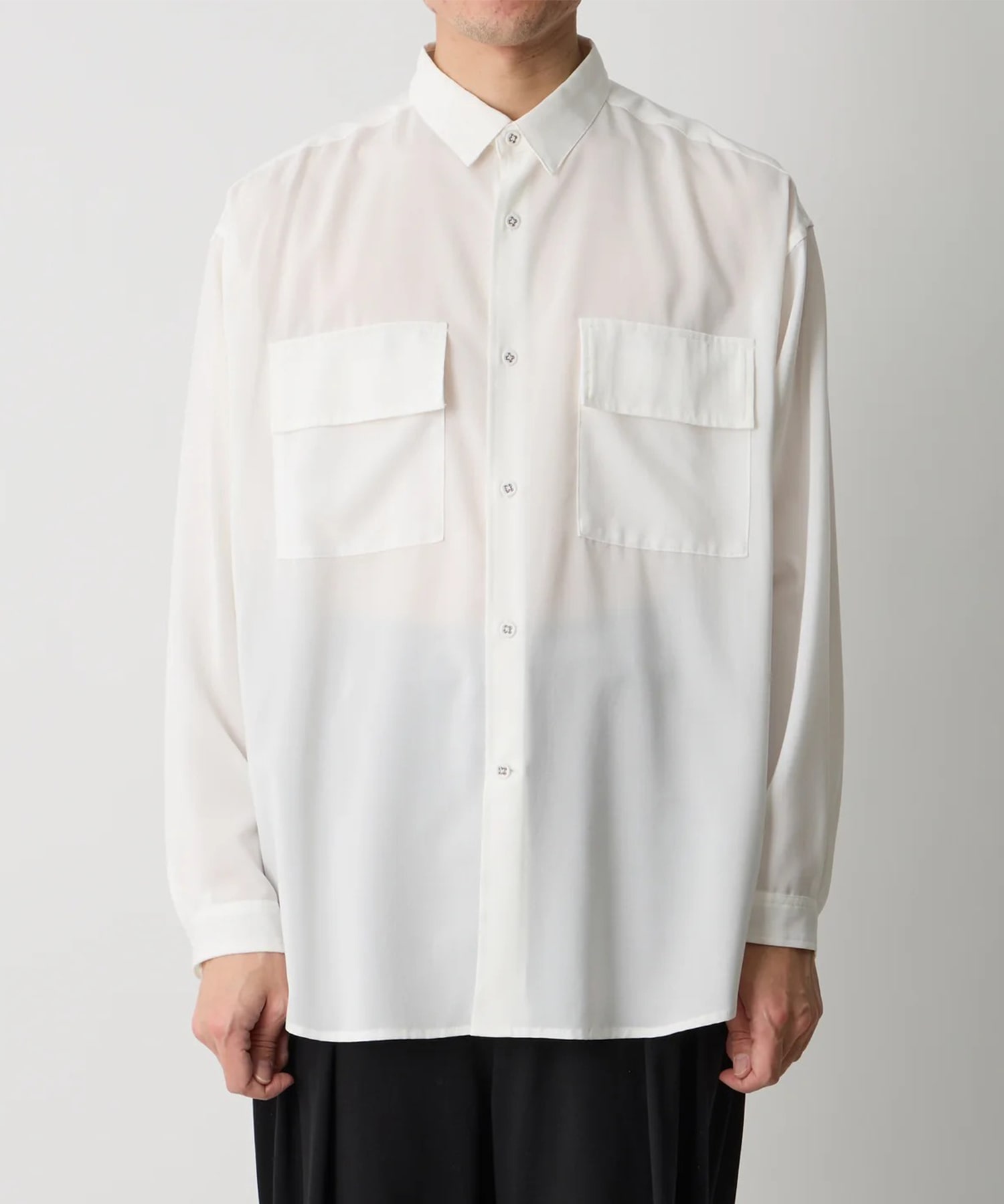 WIDE GUSSET SLEEVE REGULAR COLLAR SHIRT