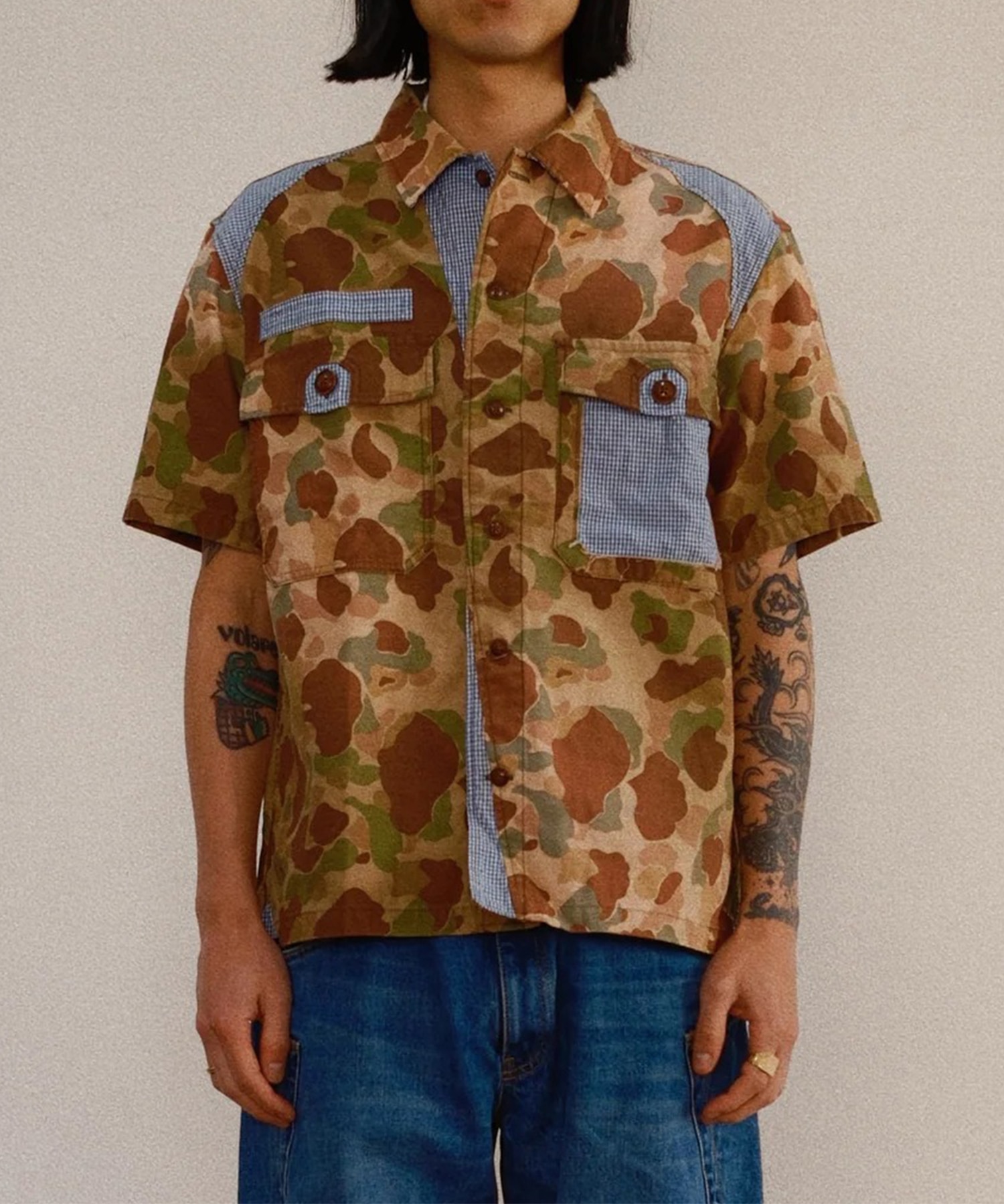 Patchworked Camo Shirt
