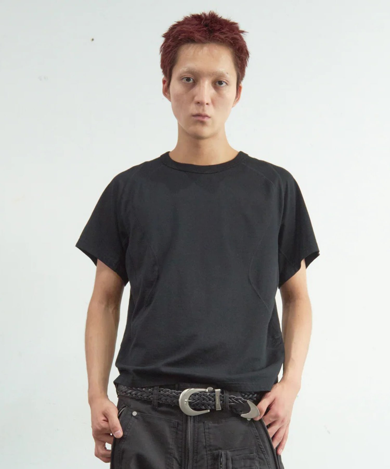 PANELLED HALF SLEEVE T-SHIRT