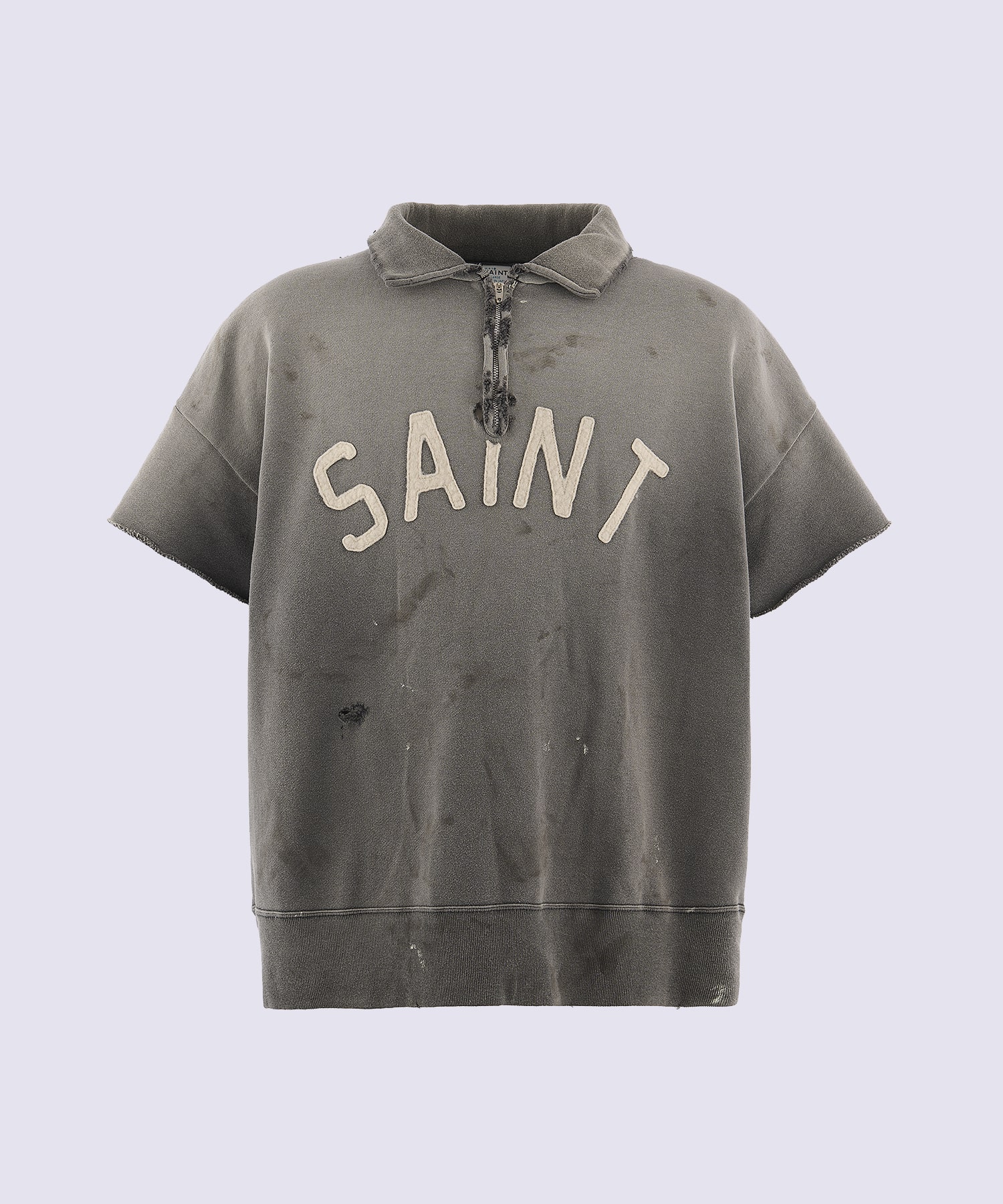 SM-MK8-0000-052/SS HARF ZIP SWEAT/SAINT/CHARCOAL