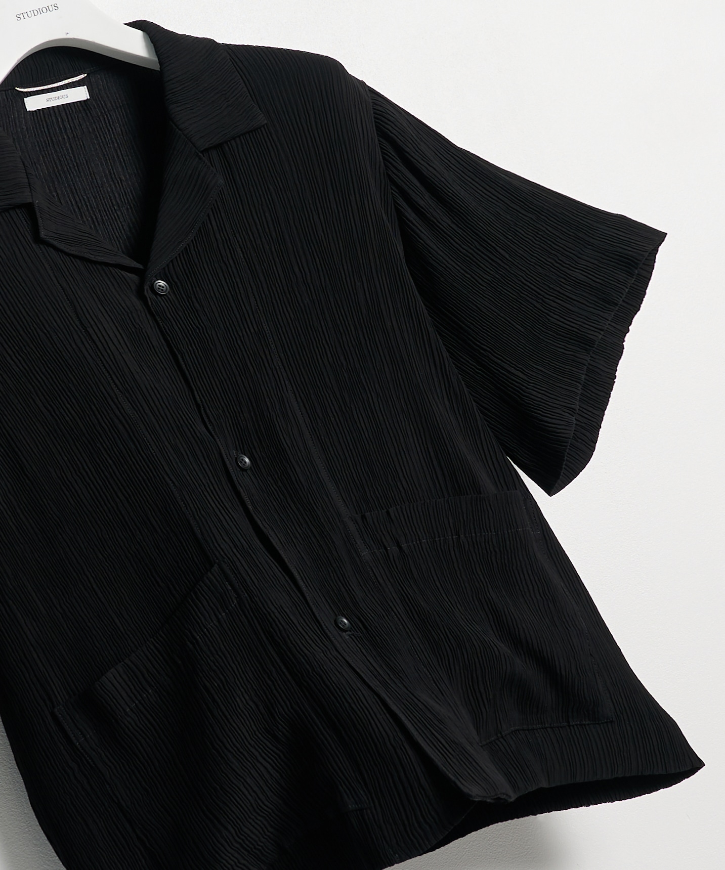 Silky Pleats Open Shirts