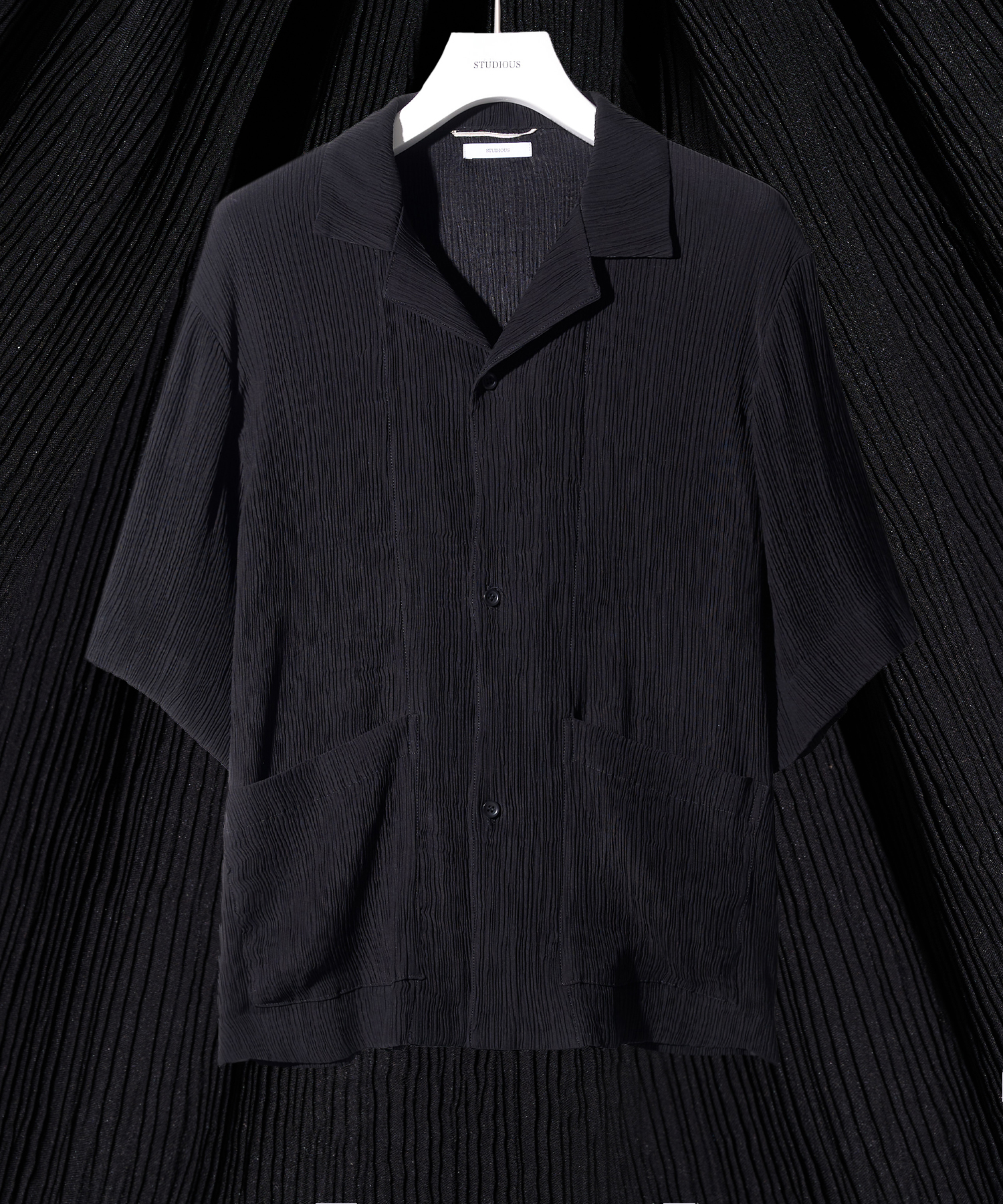 Silky Pleats Open Shirts