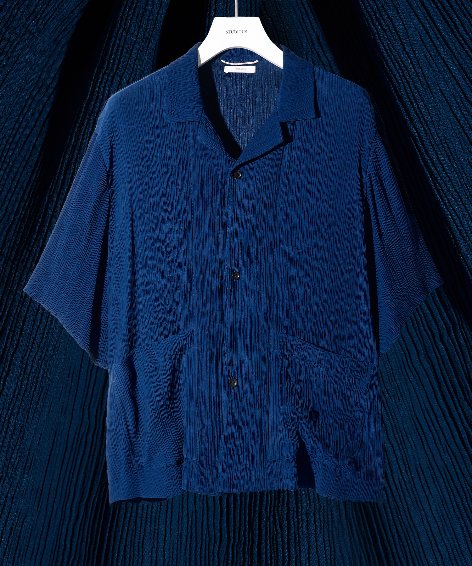 Silky Pleats Open Shirts