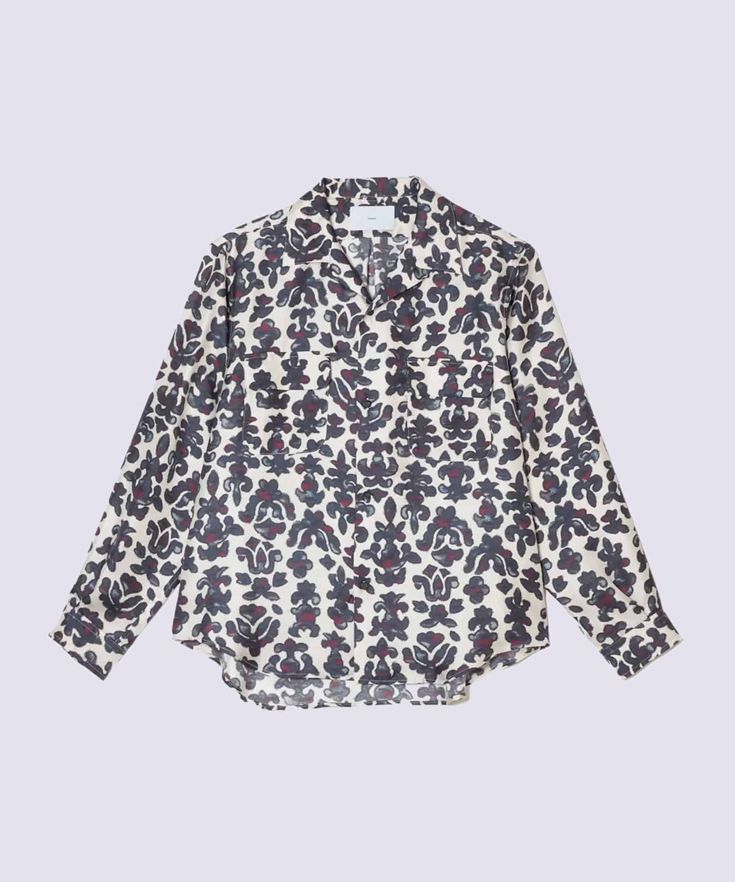 SILK OPEN COLLER SHIRT