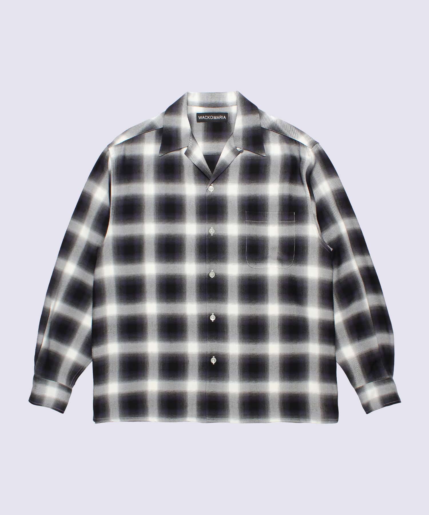 OMBRE CHECK OPEN COLLAR SHIRT L/S ( TYPE-4 )