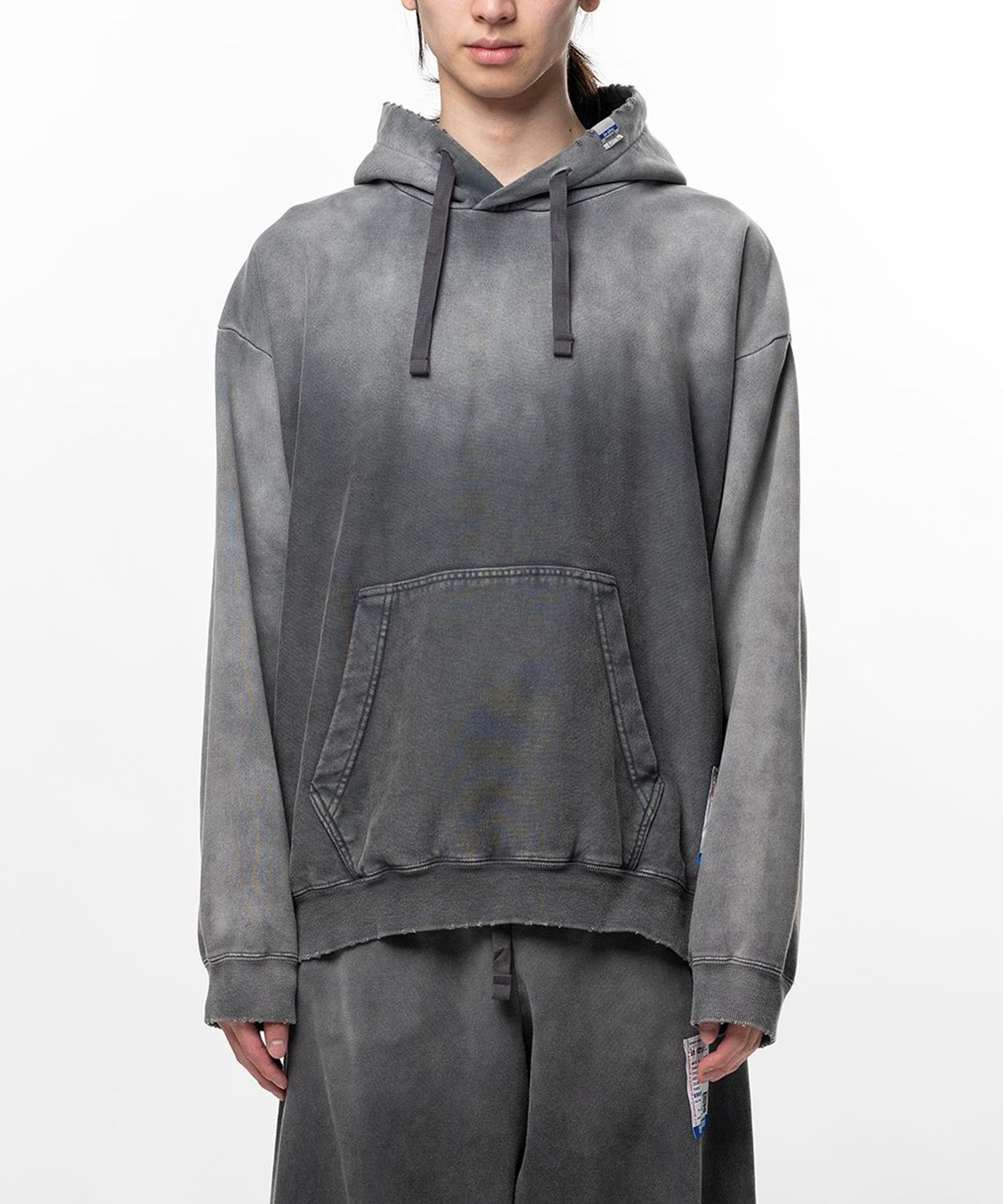 FRENCH TERRY DISTRESSED HOODIE