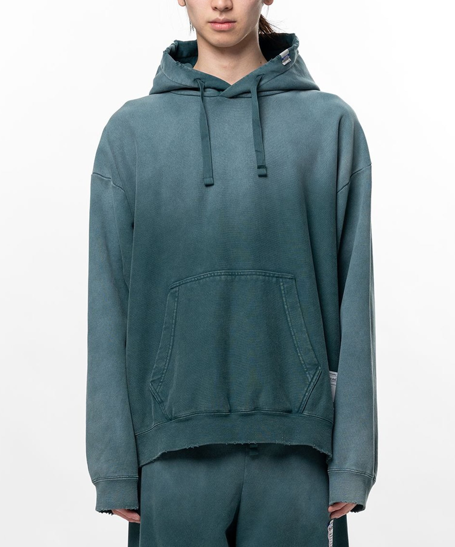 FRENCH TERRY DISTRESSED HOODIE
