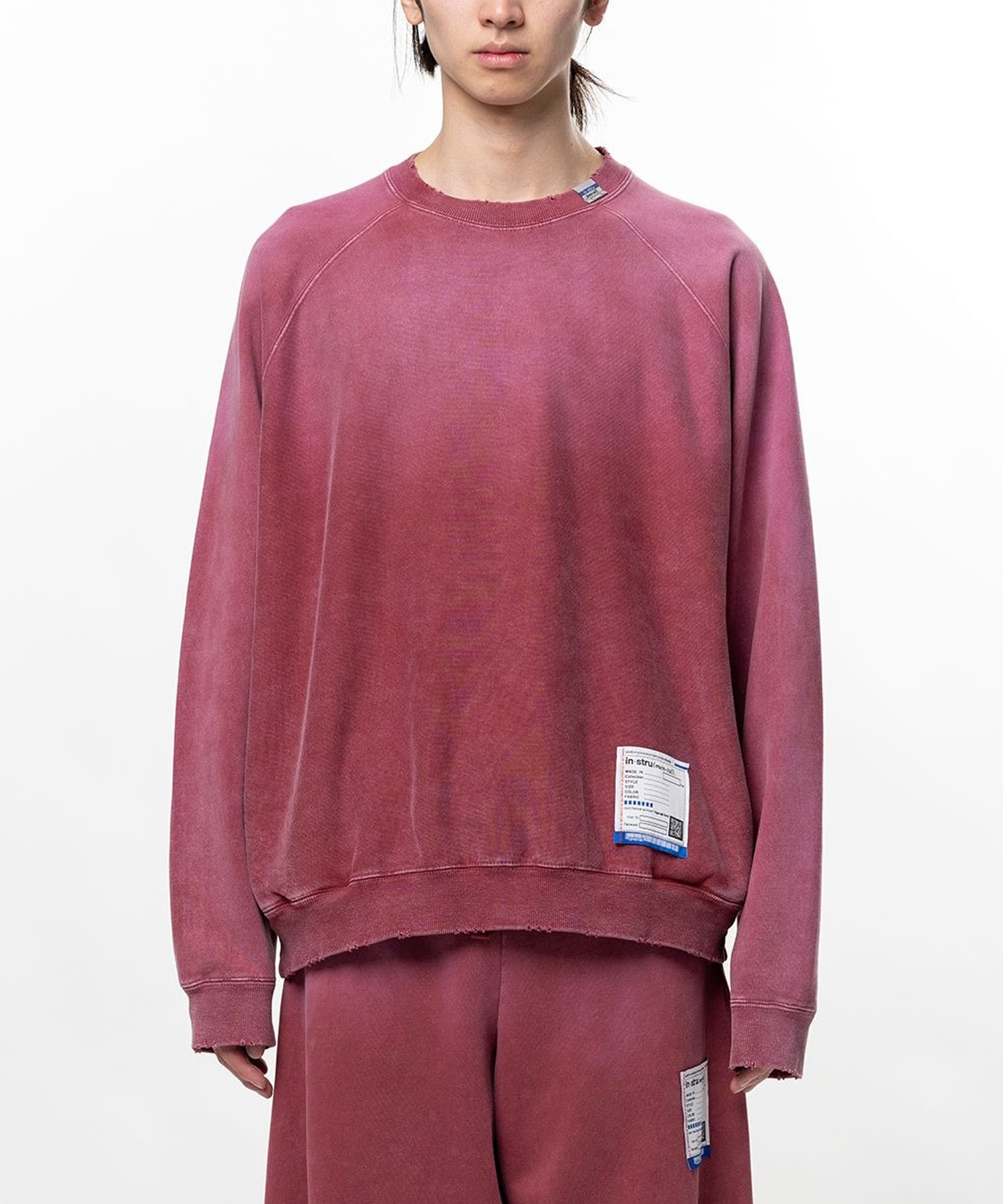 FRENCH TERRY DISTRESSED PULLOVER
