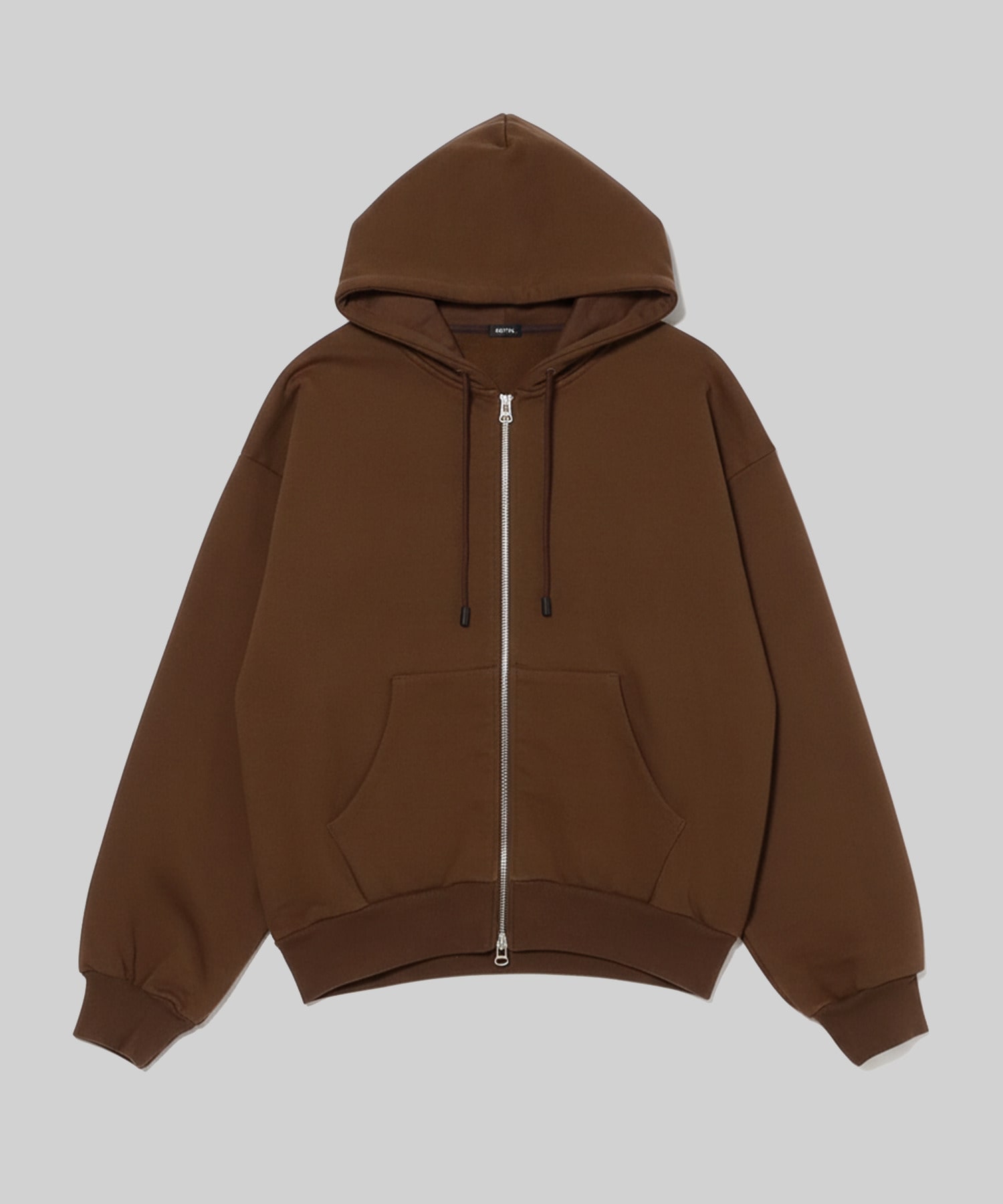 Solid Sweat Zip-up Hoodie
