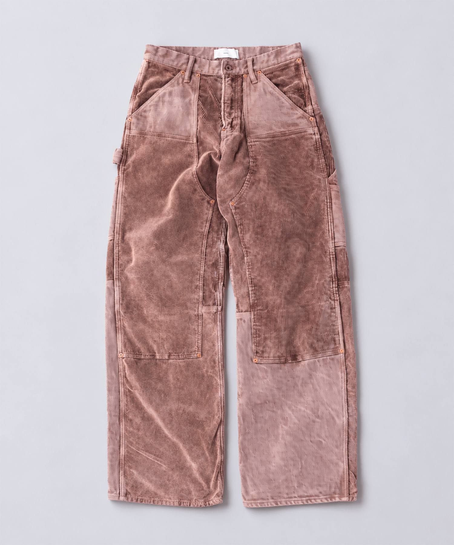 UNEVEN DYED DOUBLE KNEE PANTS