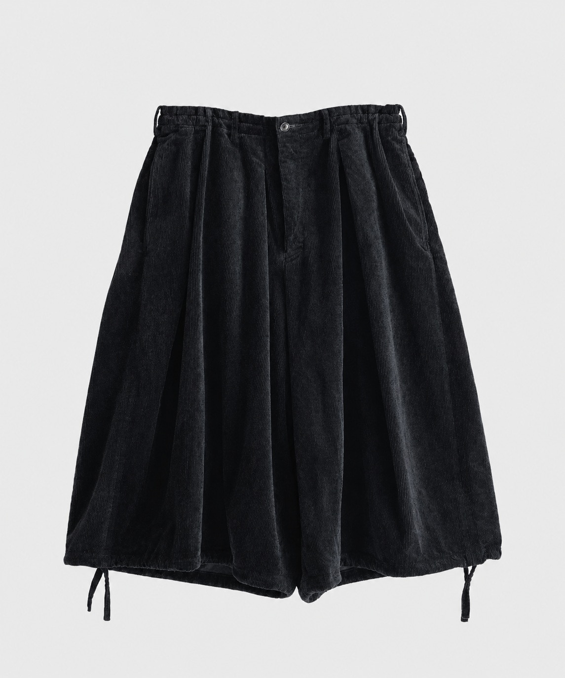 Wide-leg cropped corduroy pants