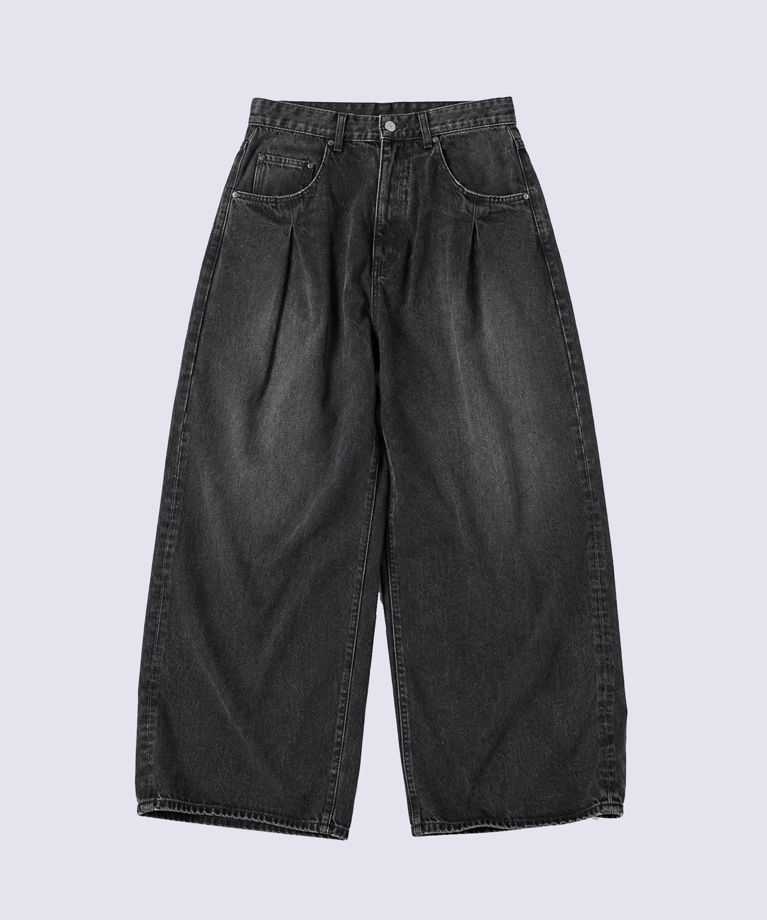 3D cutting denim pants
