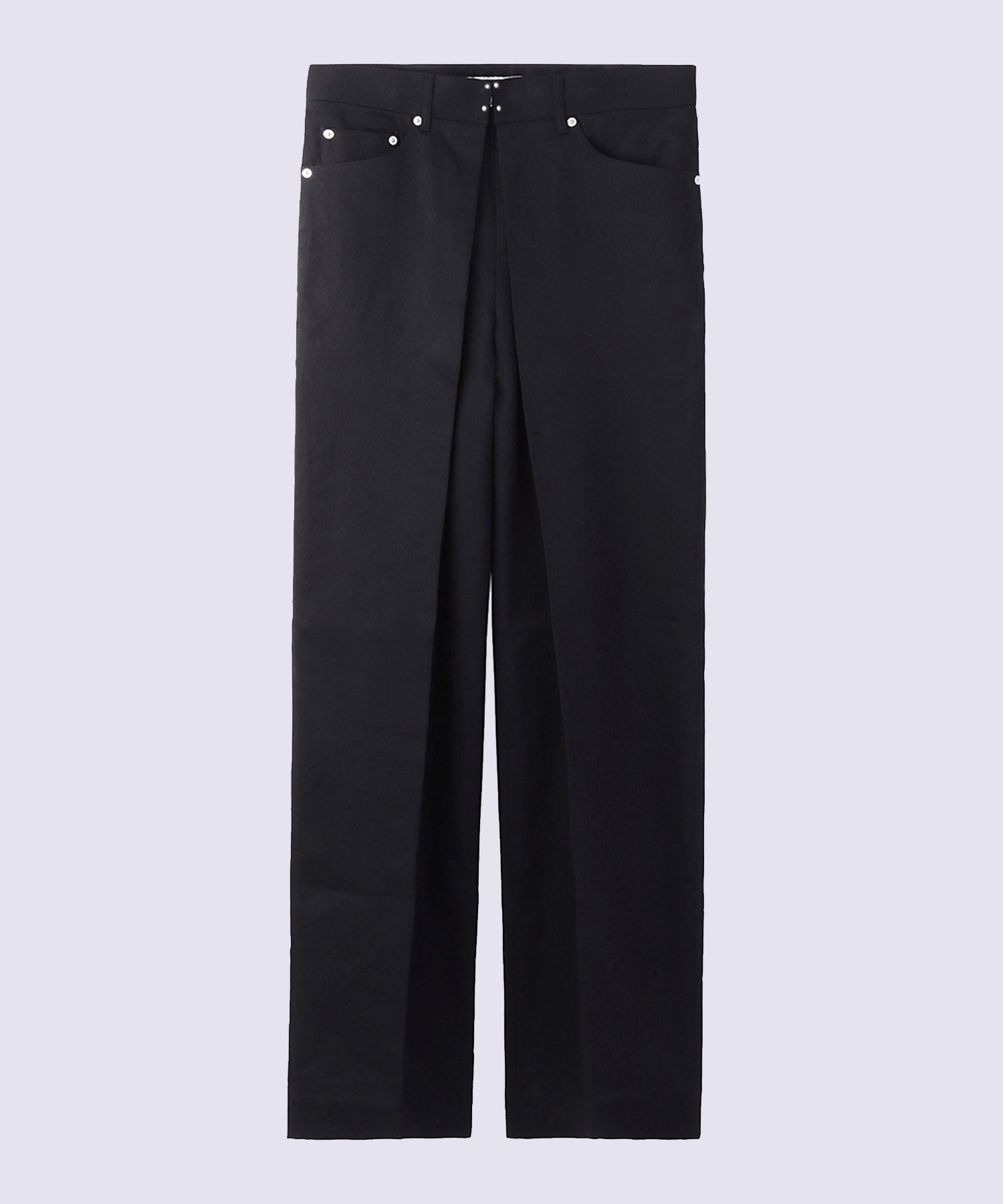 RIGID DENIM WIDE PANTS (SHORT LENGTH)