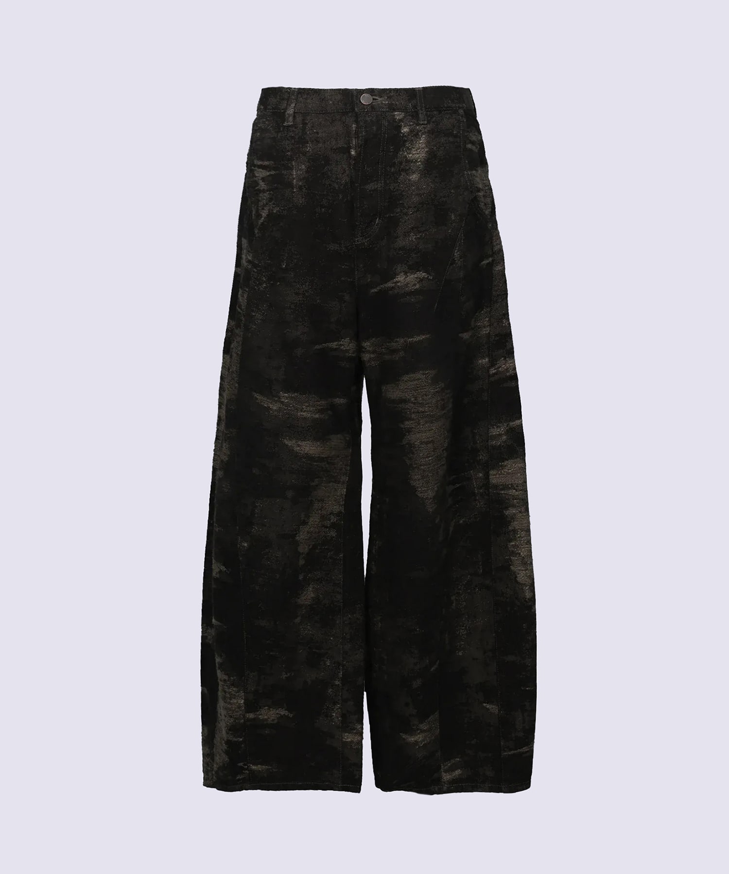 DENIM CURVED PANTS