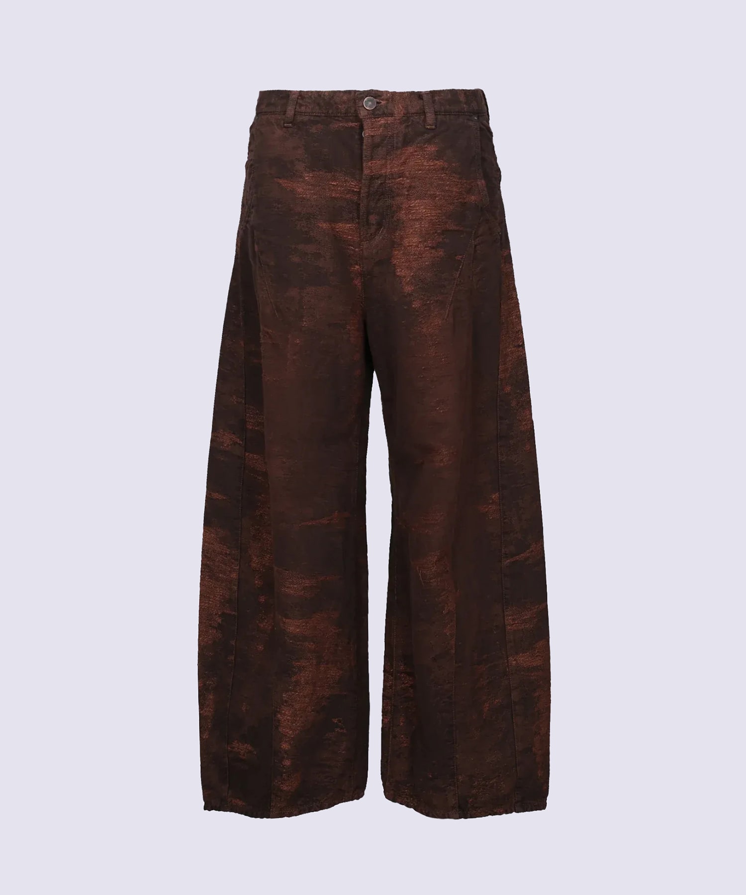 DENIM CURVED PANTS