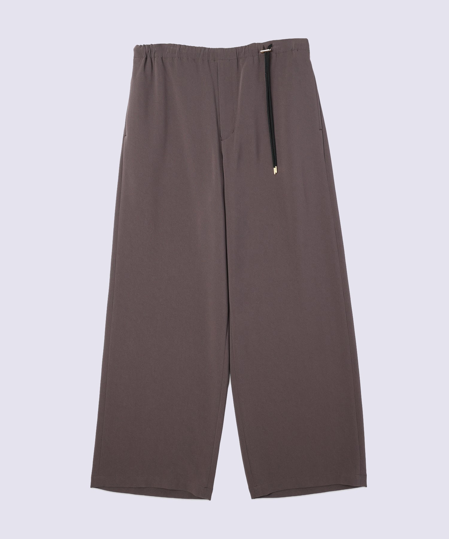 Triacetate Airy Cloth Drawstring Wide Pants