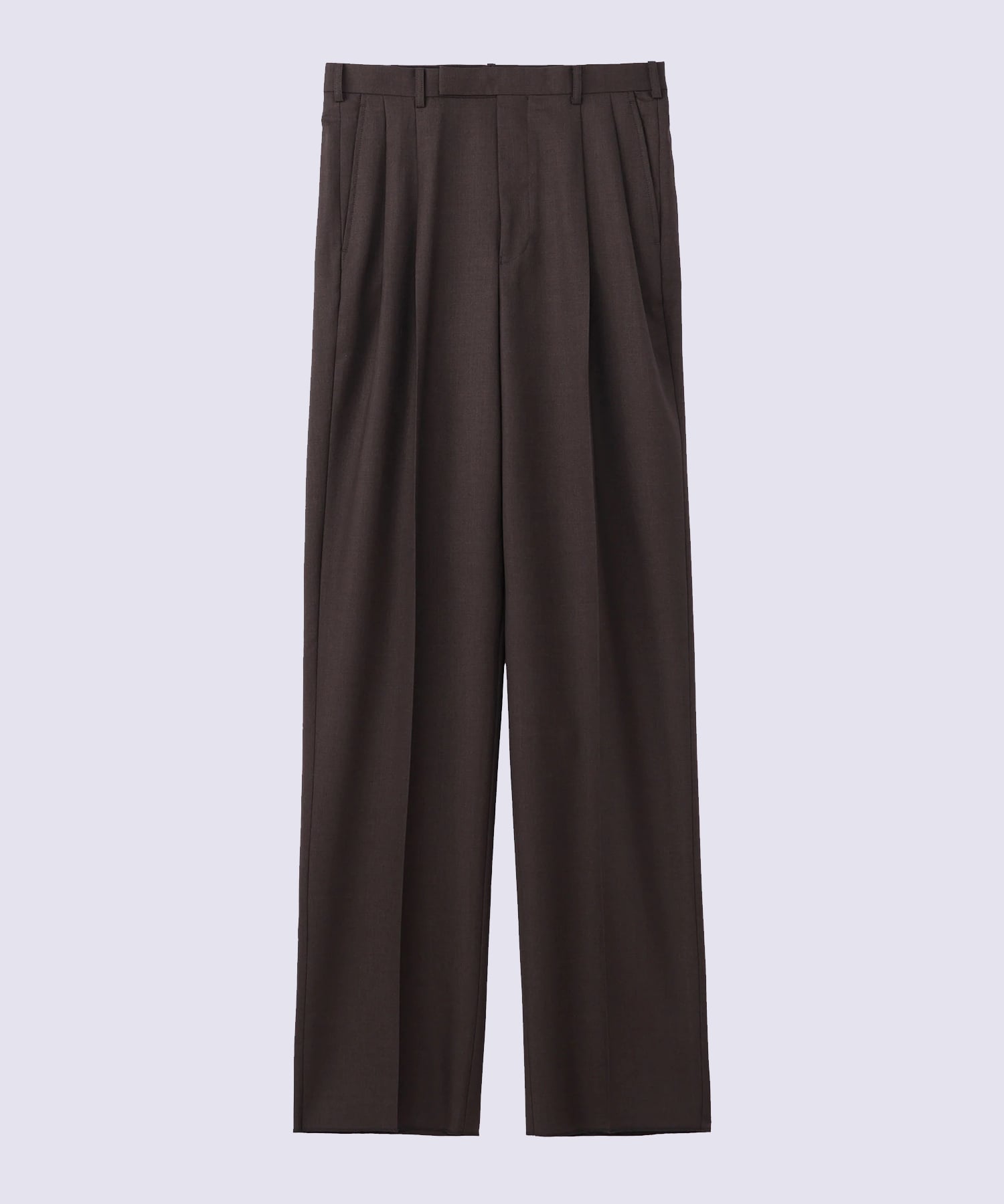 WOOL PLEATED TROUSERS