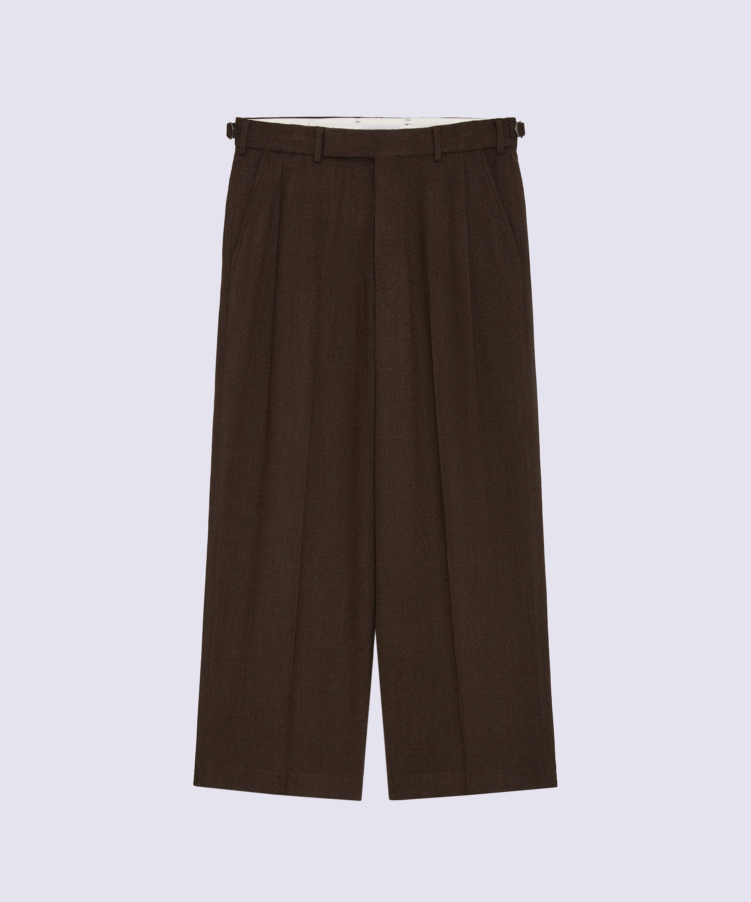 SINGLE PLEAT WIDE TROUSERS