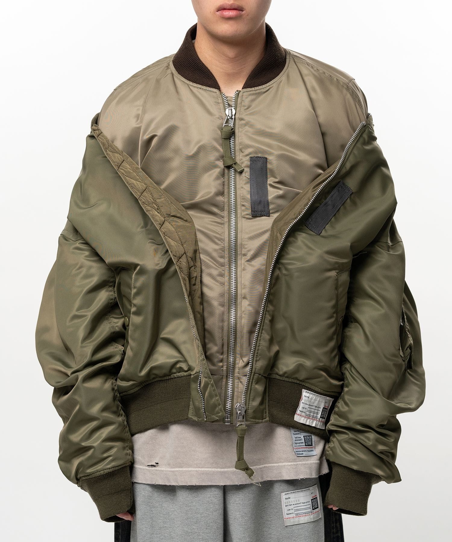 LAYERED BOMBER JACKET