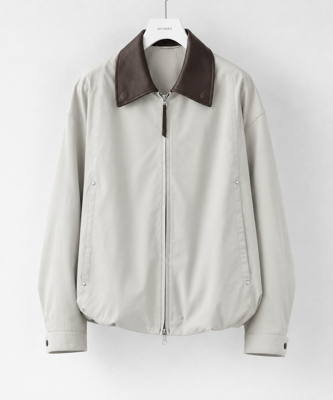 Leather collar Balloon Blouson