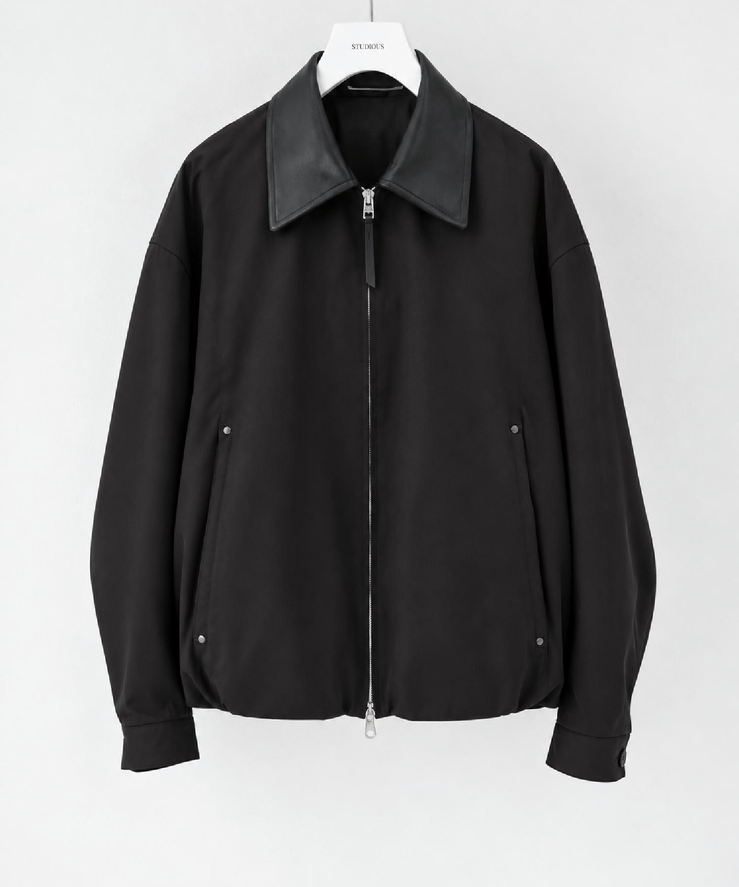Leather collar Balloon Blouson
