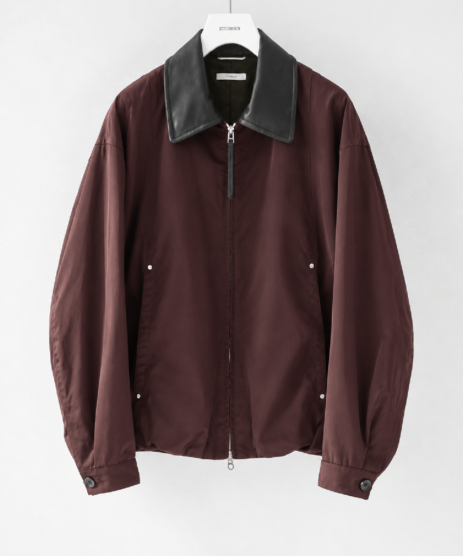 Leather collar Balloon Blouson