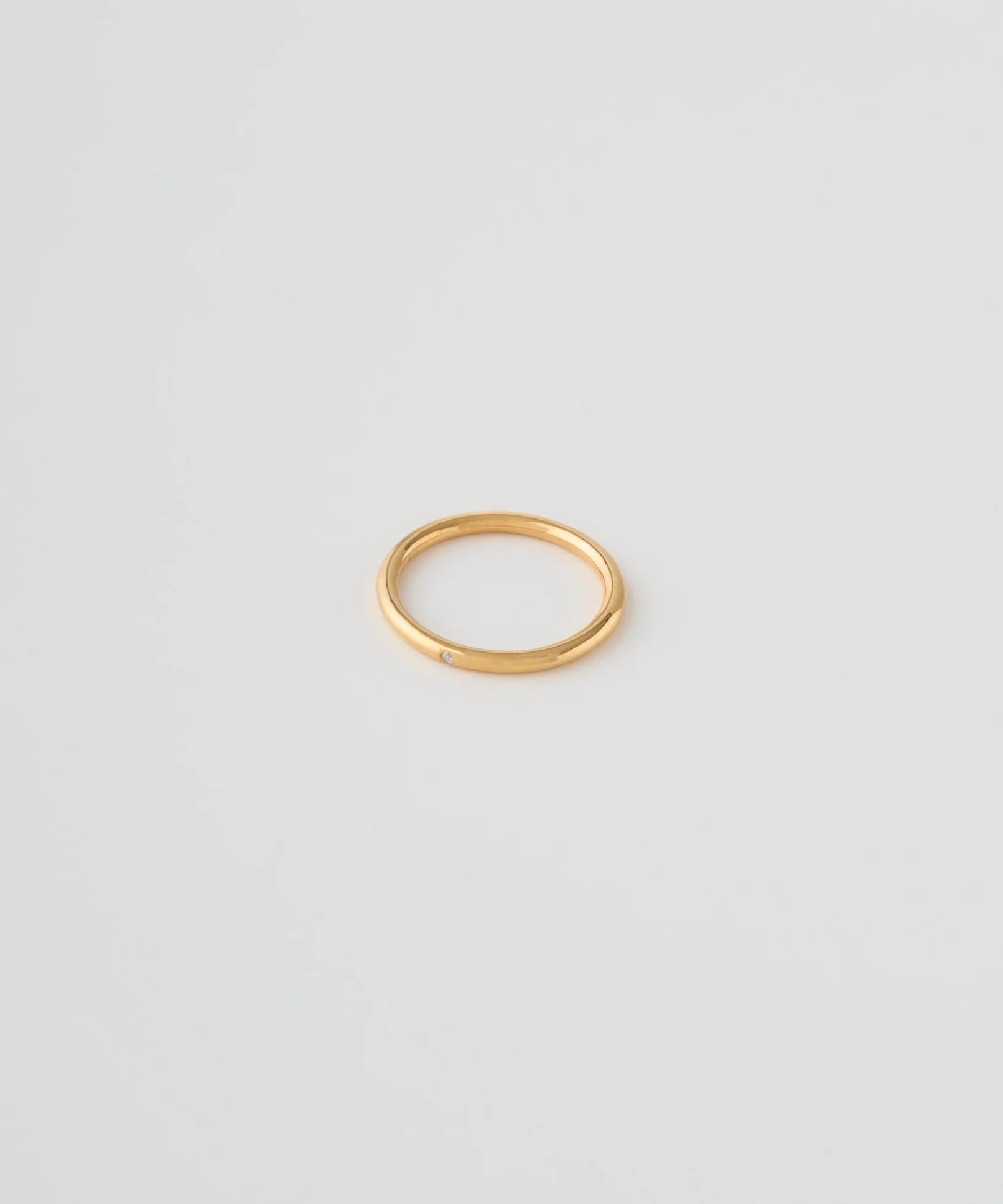 BASIC RING W/ STONE GLD/CLR