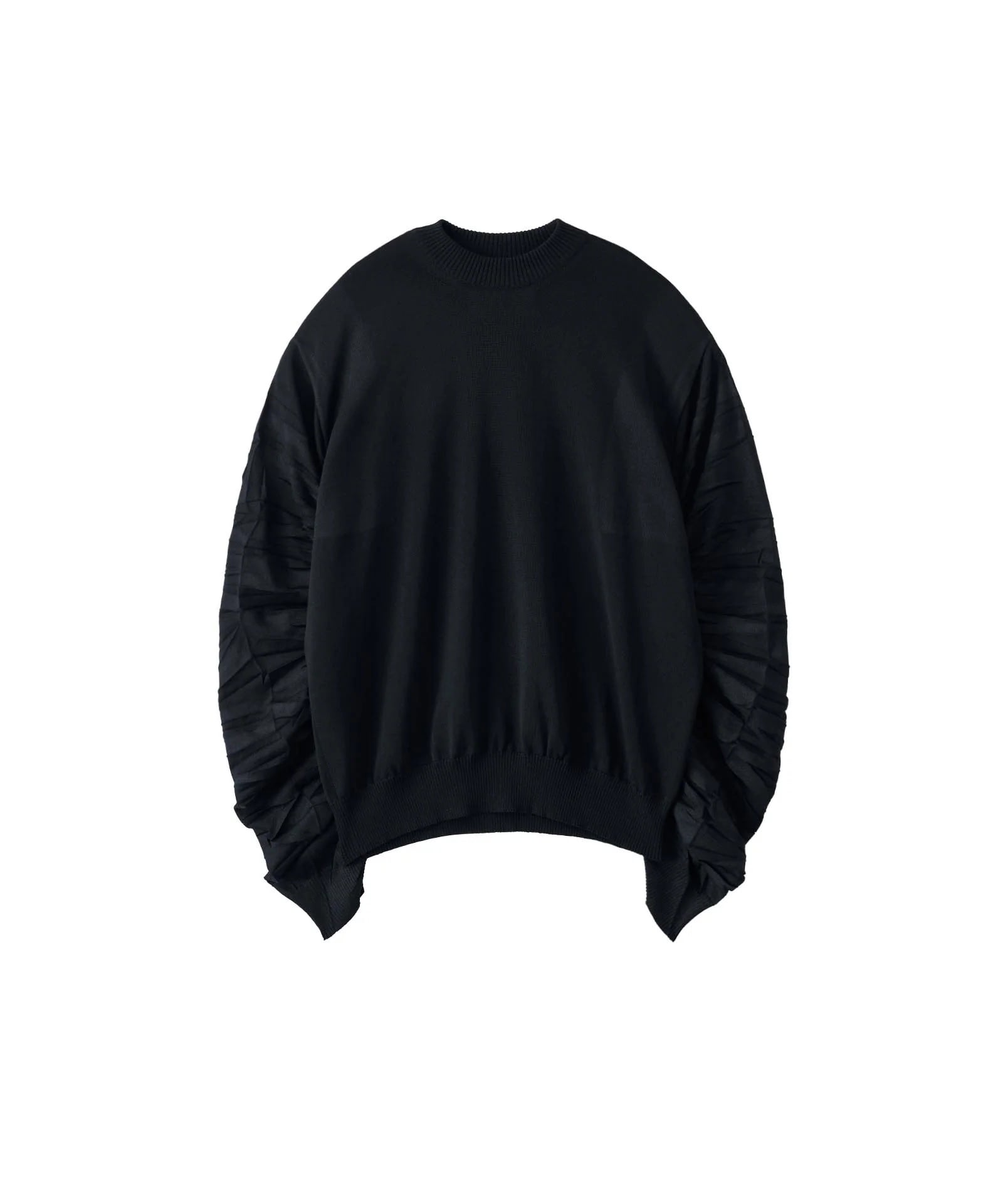 SHIRRING  SLEEVE KNIT