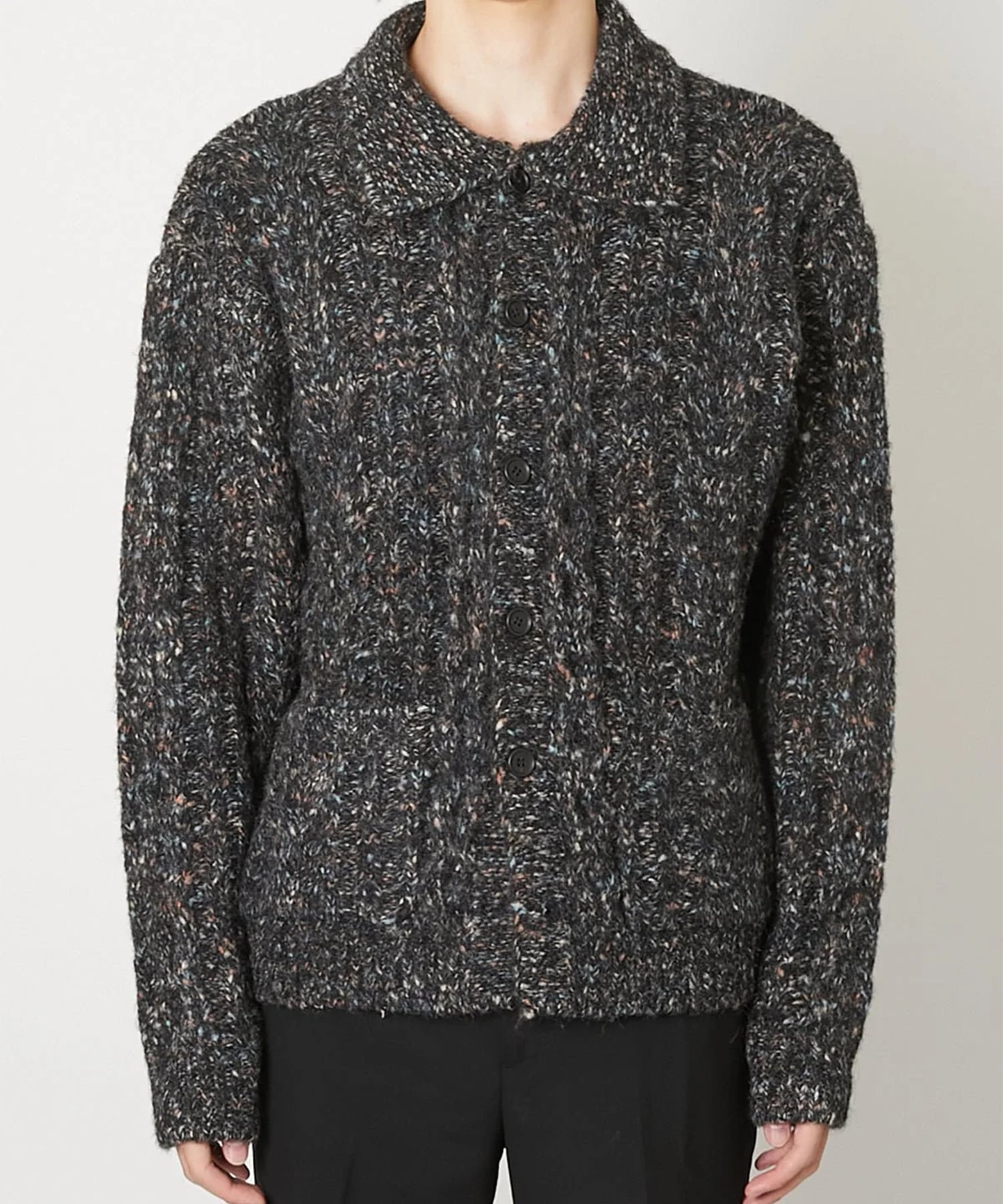 MULTICOLOR CABLE KNIT CARDIGAN