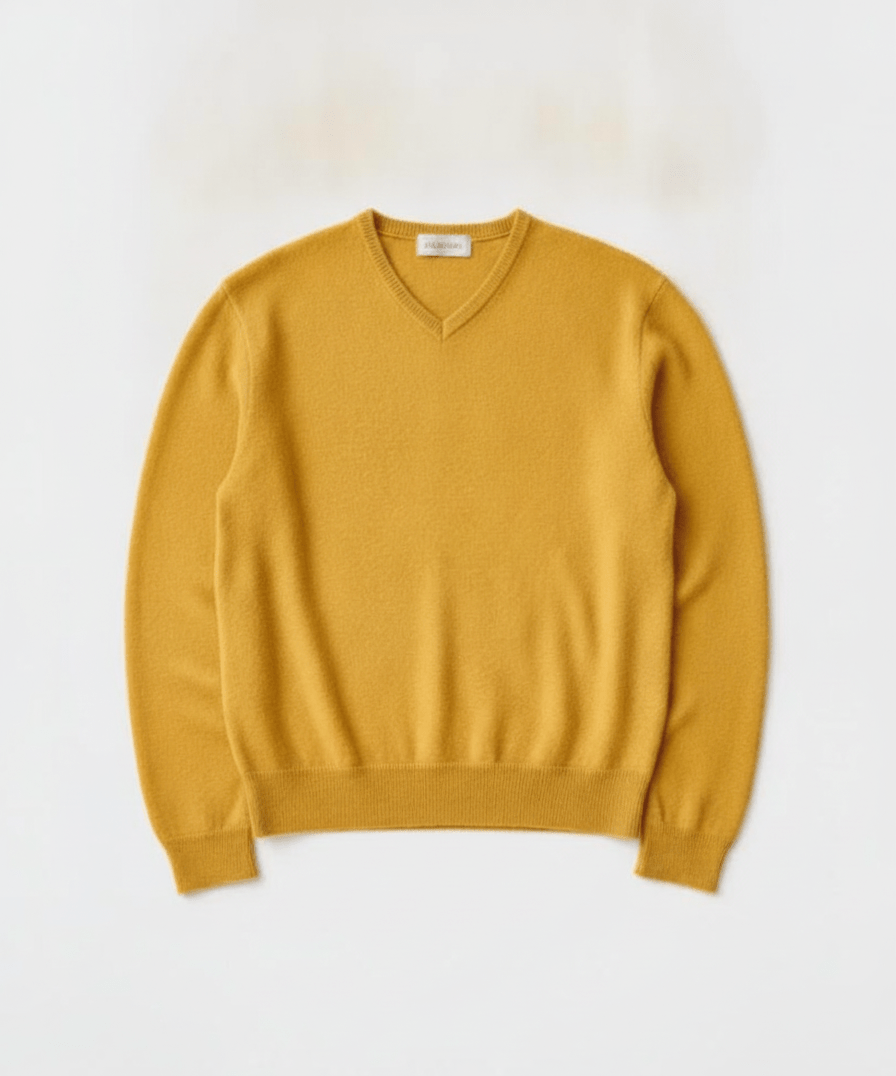 KNITTED V NECK JUMPER