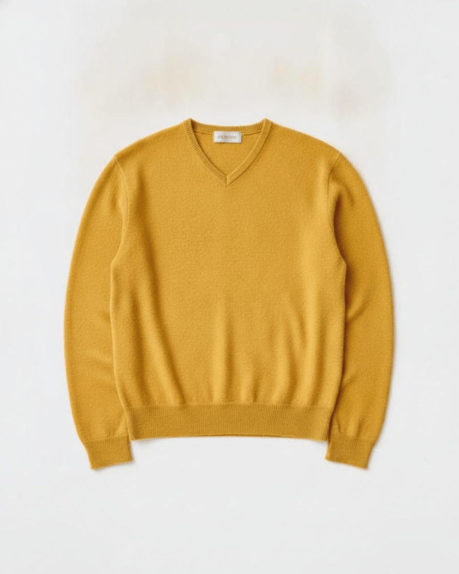 KNITTED V NECK JUMPER