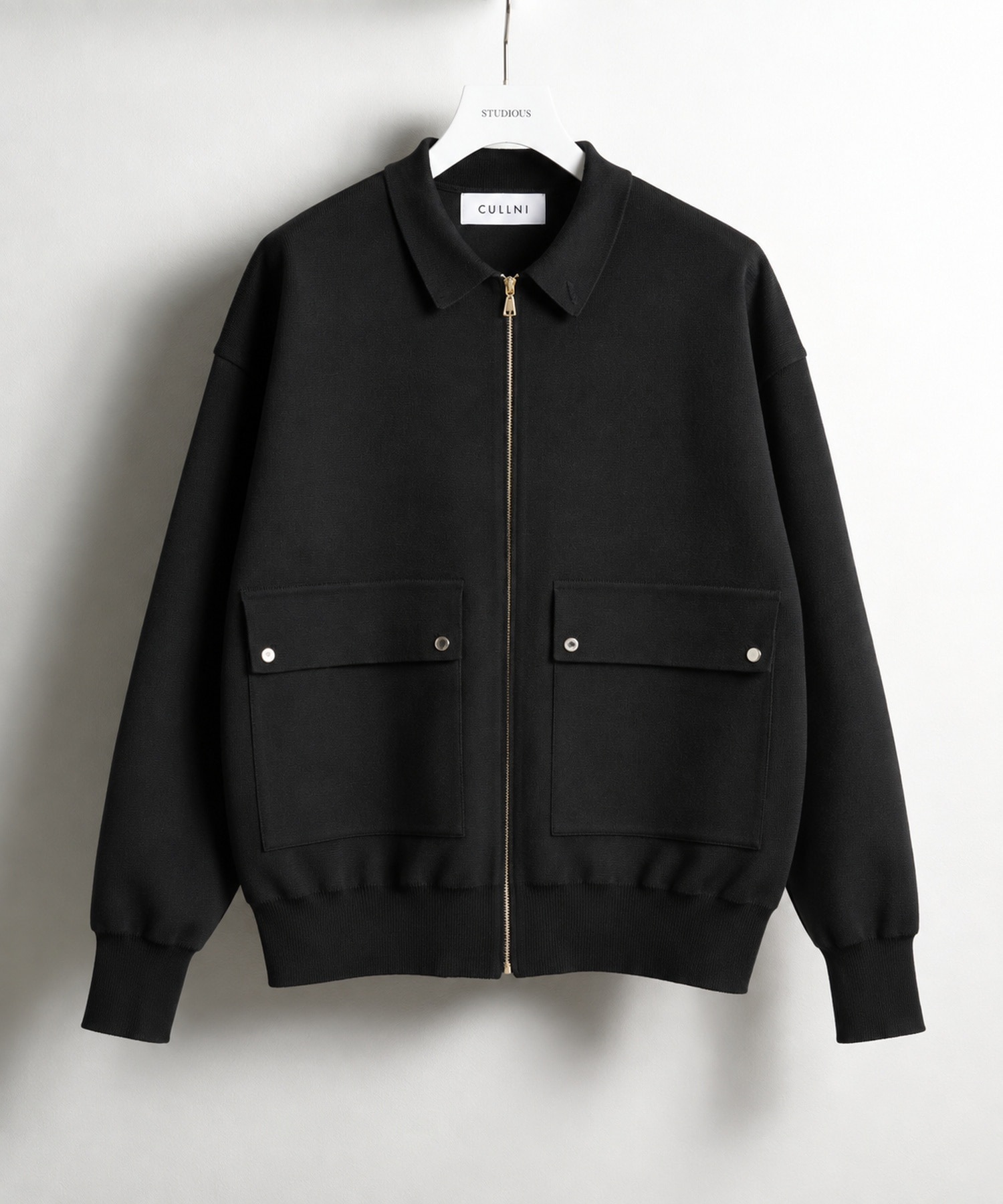 Organic Cotton Smooth Knit Big Pocket Zip Jacket