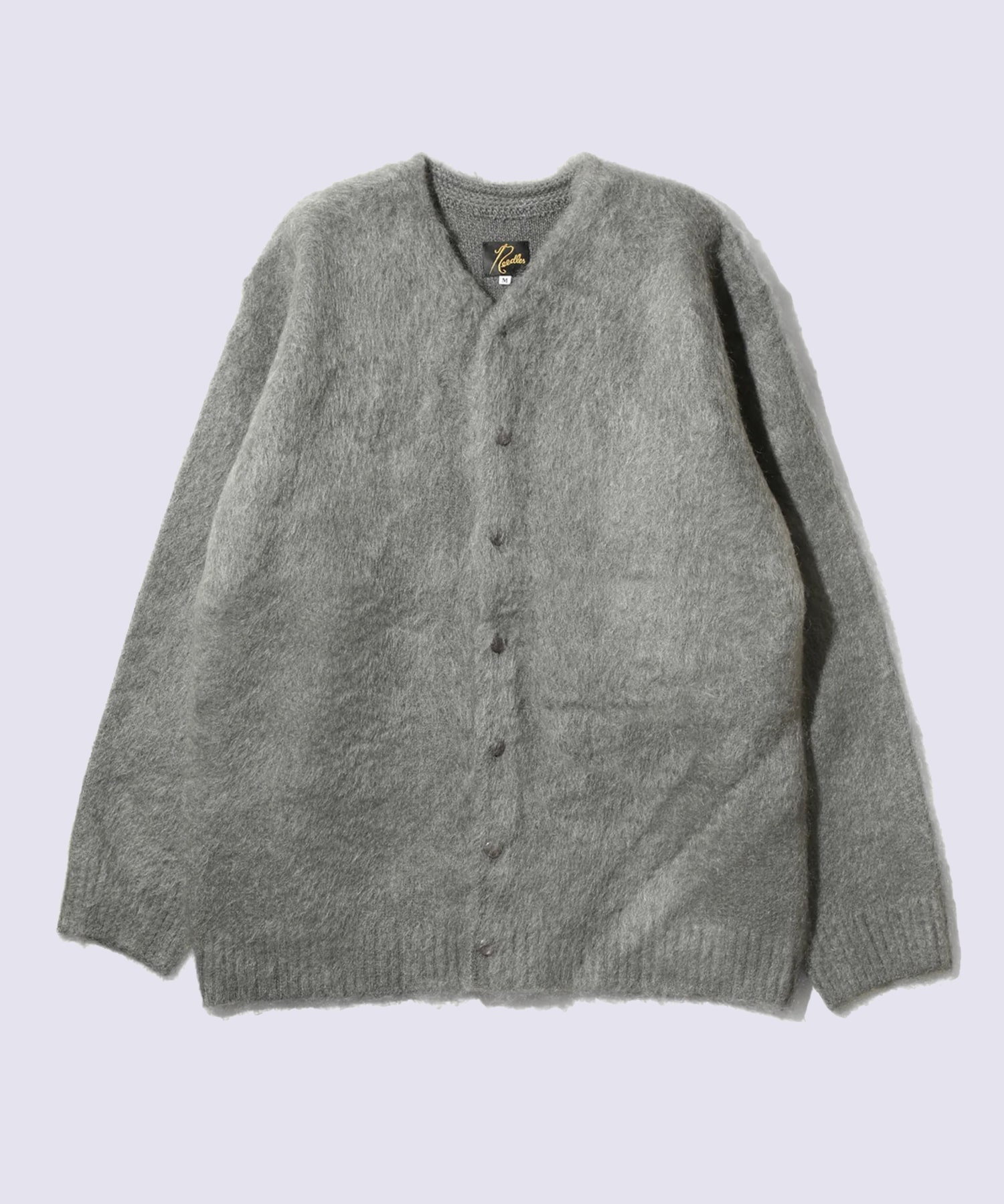 Mohair Crew Neck Cardigan - Solid