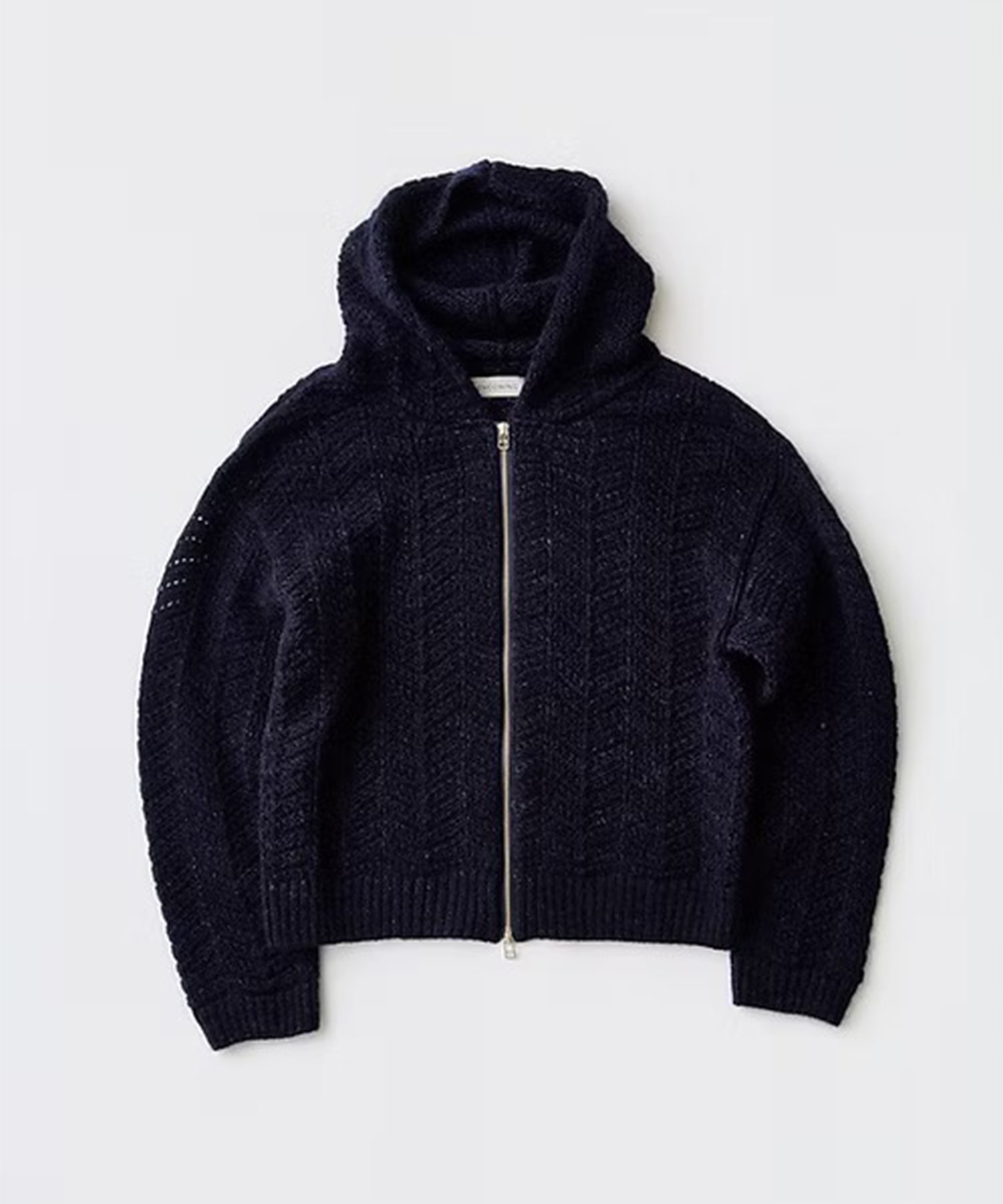 KNITTED MOHAIR HOODIE