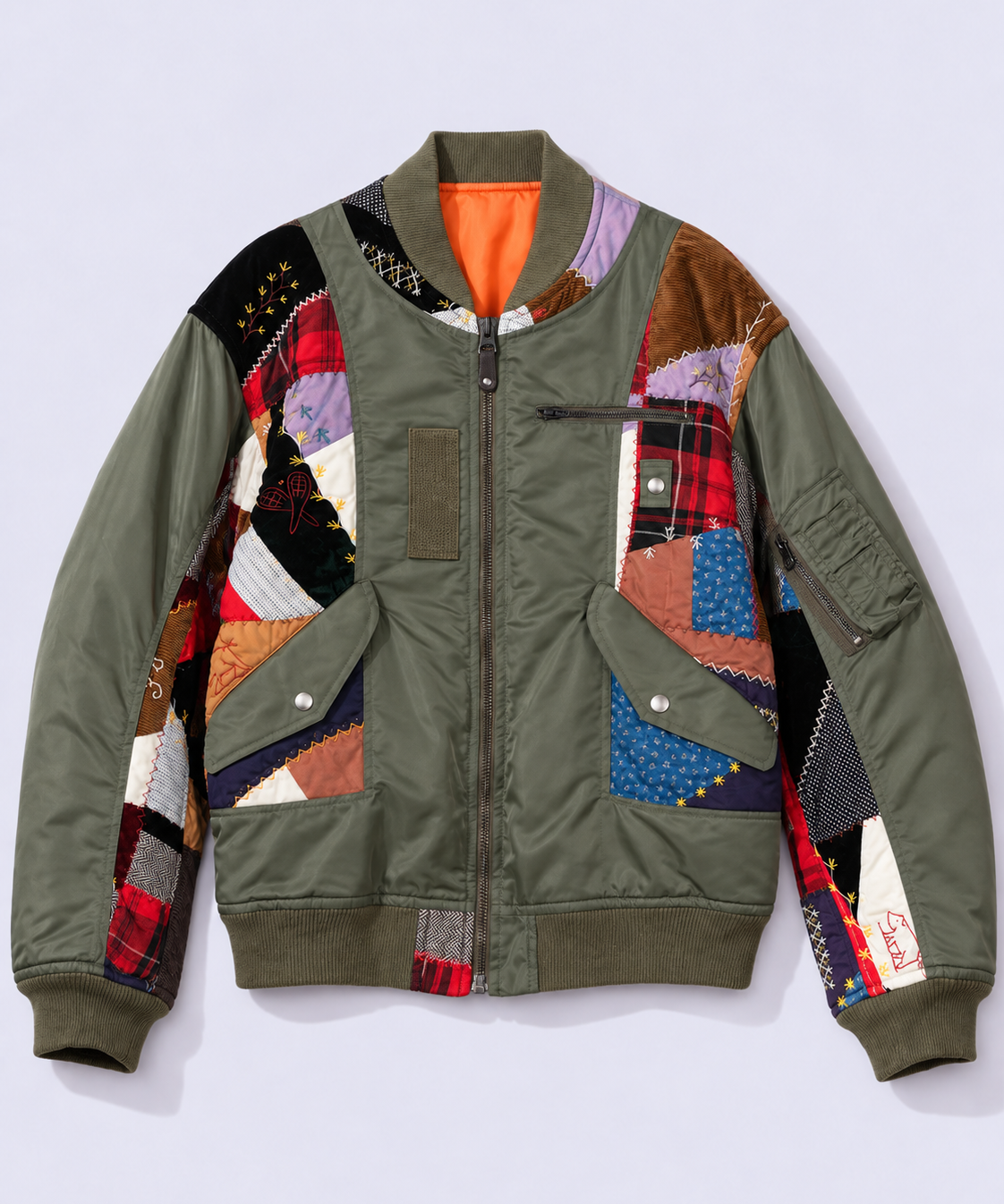Quilt bomber jacket