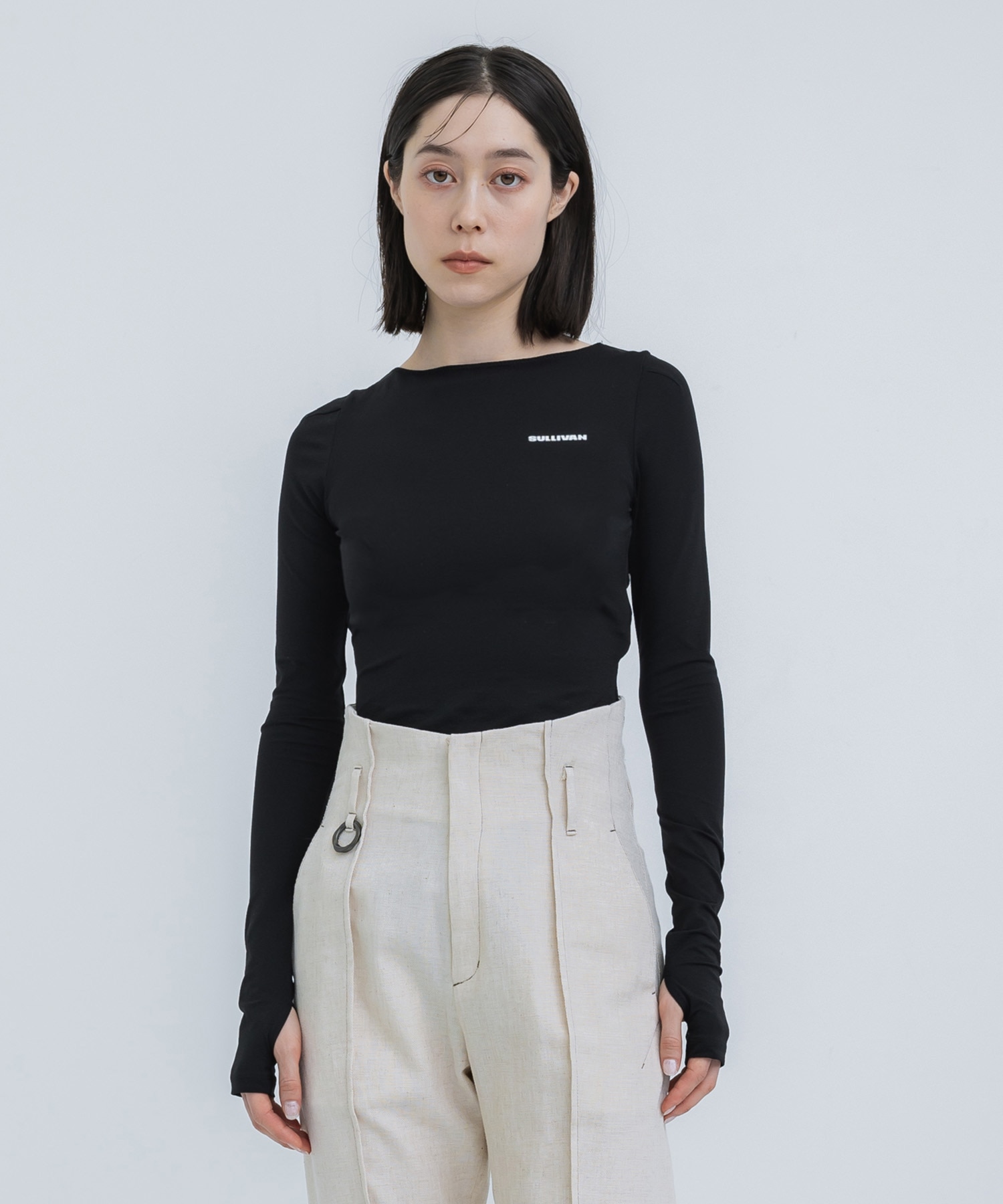 WRINKLED JERSEY BODY SUIT TOP