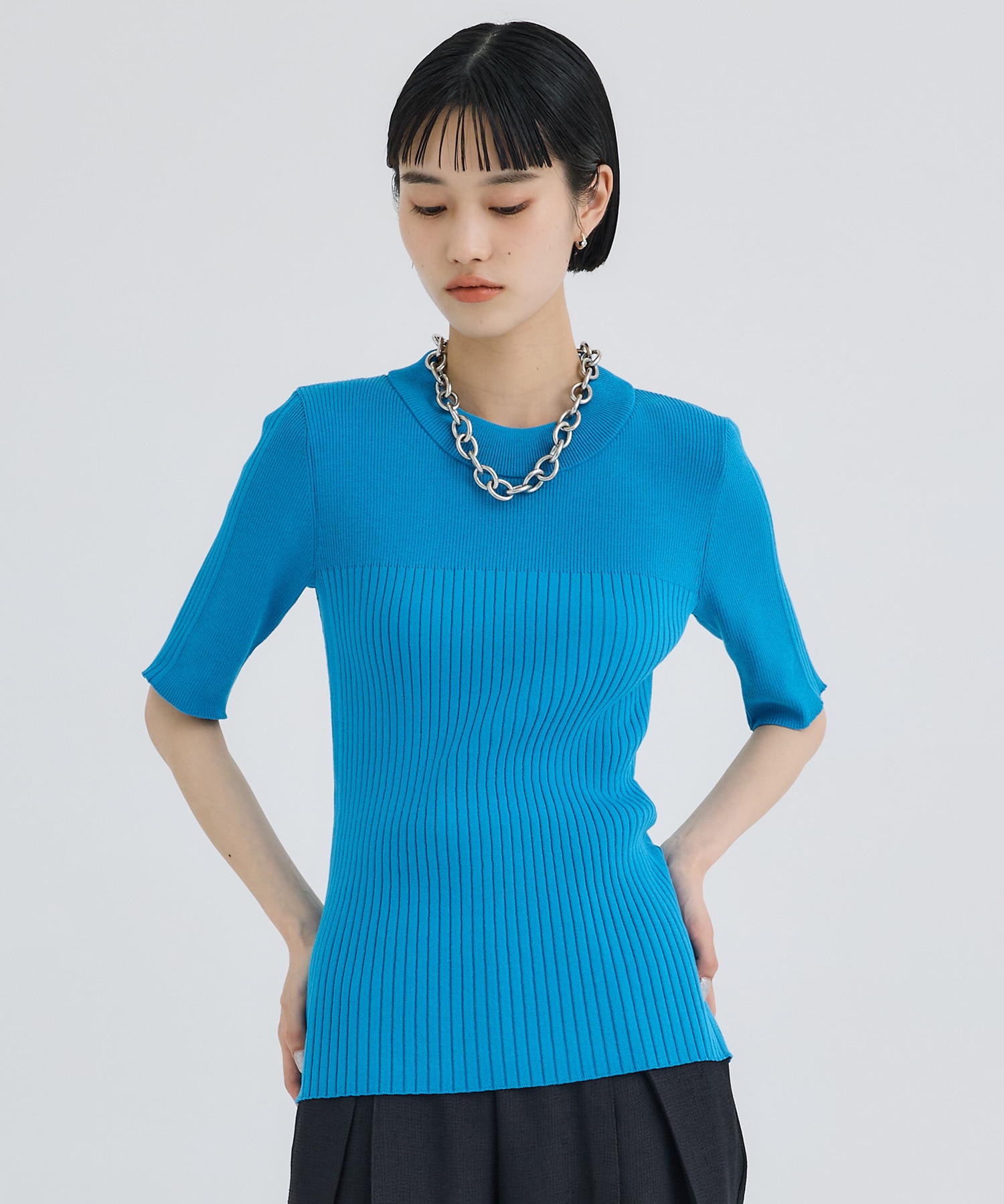 別注HALF SLEEVE RIB TOP