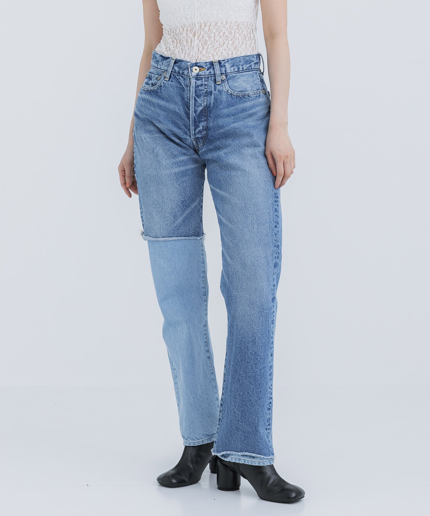 Straight Layered Denim