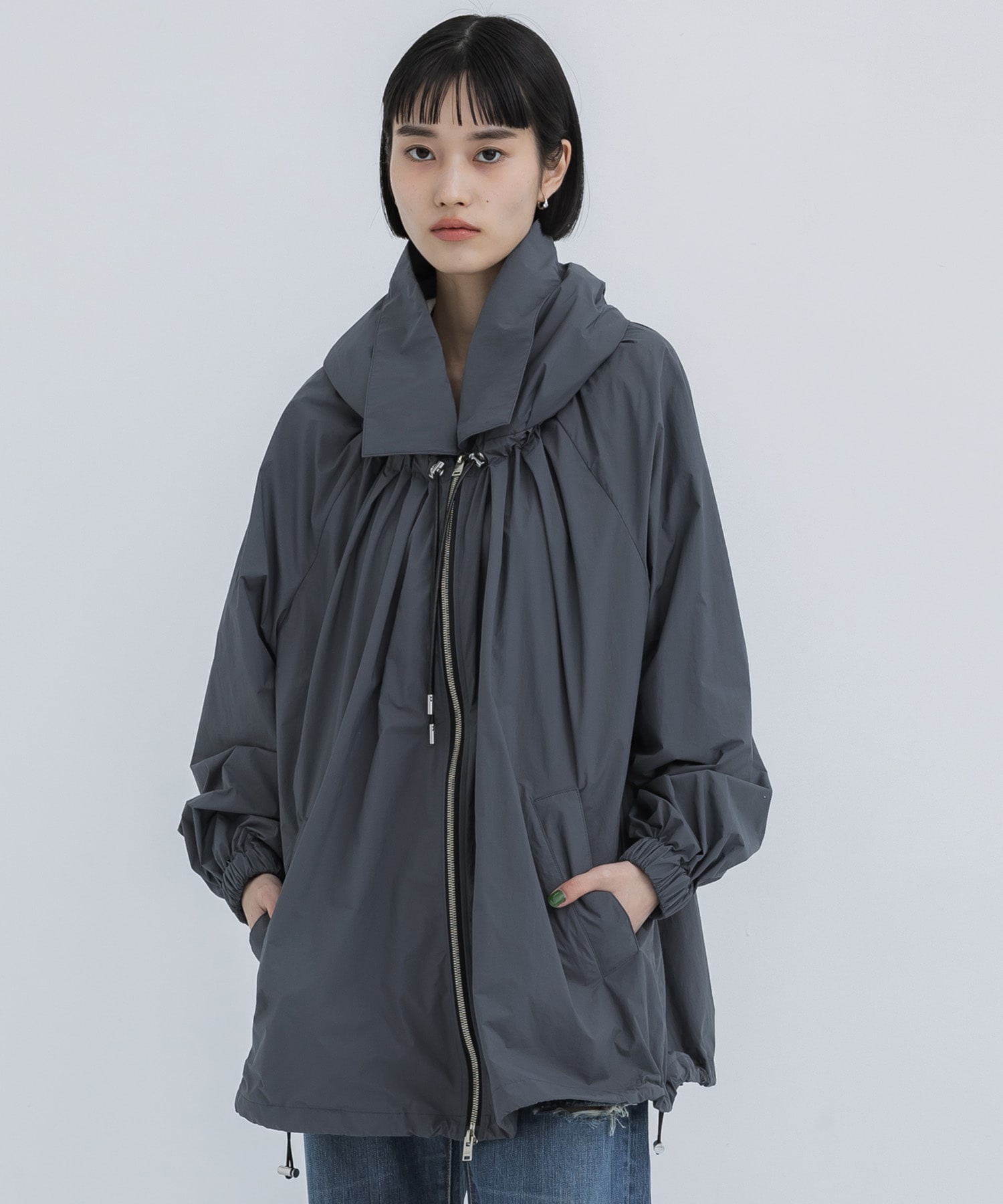 NYLON HOODIE BLOUSON