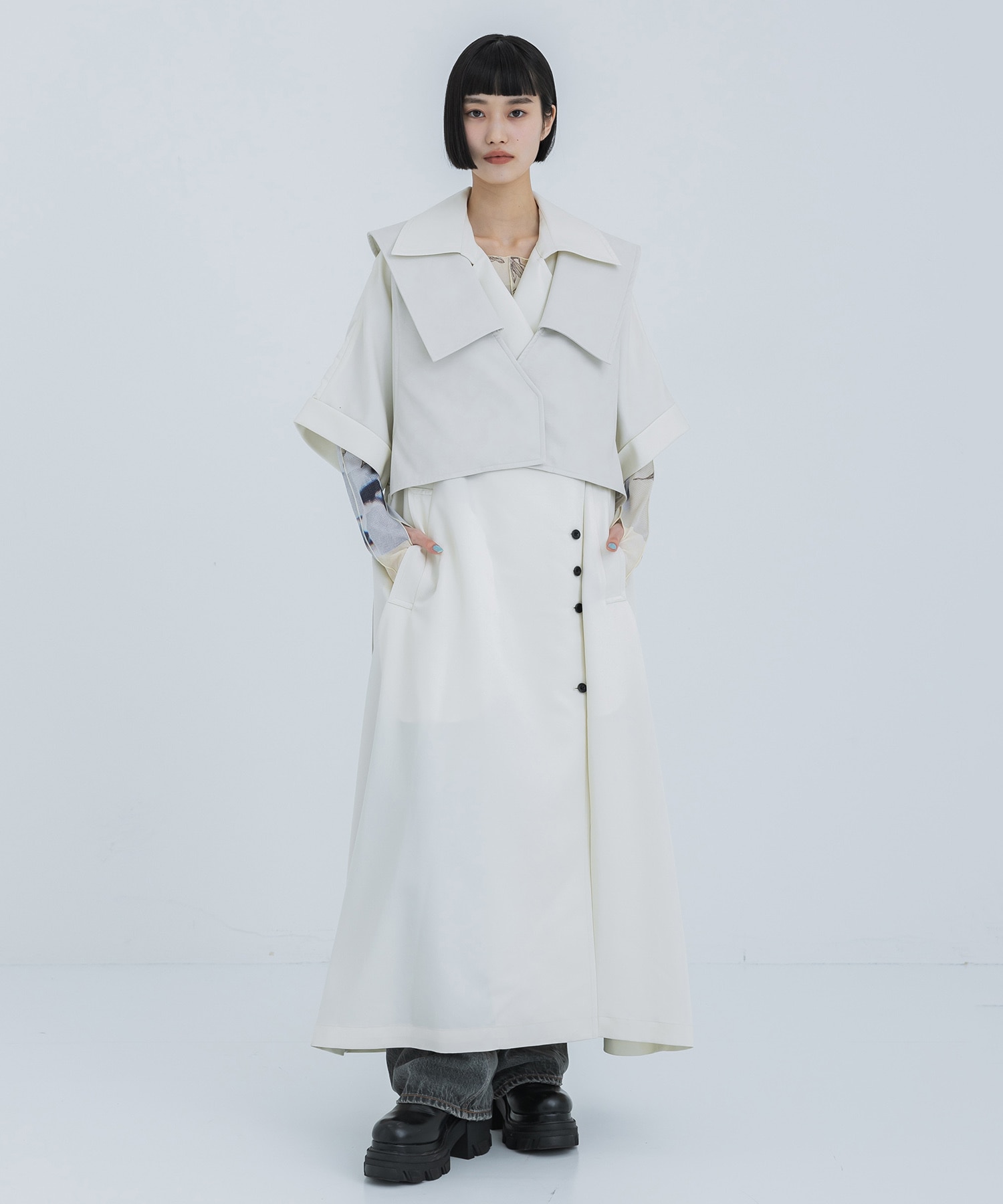 TRENCH MULTI WAY LONG VEST