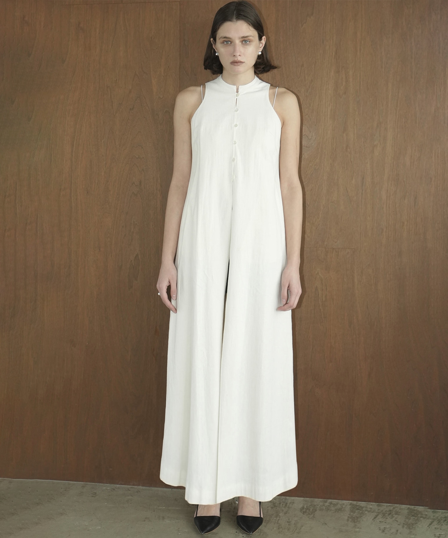 AMERICAN SLEEVE LINEN ONEPIECE